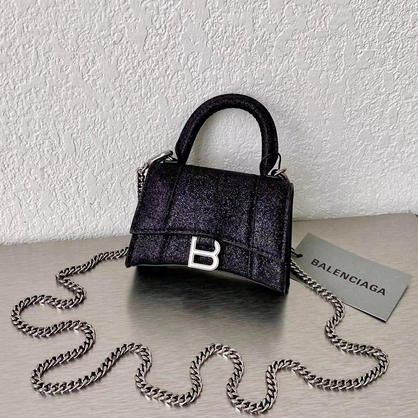 Balenciaga Hourglass Classic Handle Shiny Leather Tote Bag Bags #nigo54287