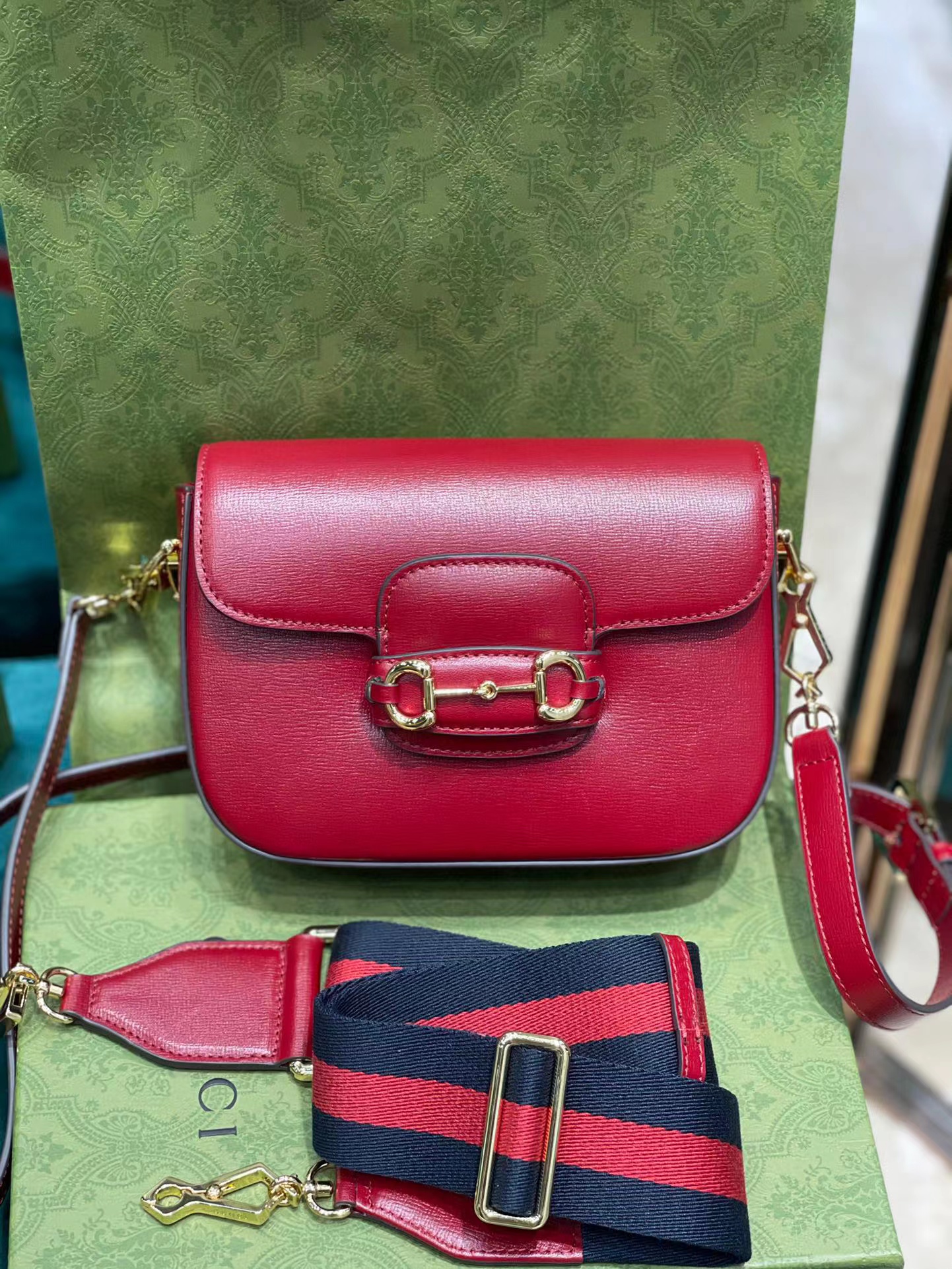 GUCCI Leather Bag Shoulder Crossbody Bag #nigo54298