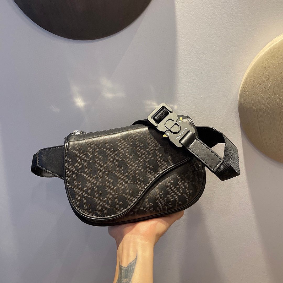 Dior World Tour Saddle Square Saddle Bag Pocket Bags #nigo3322