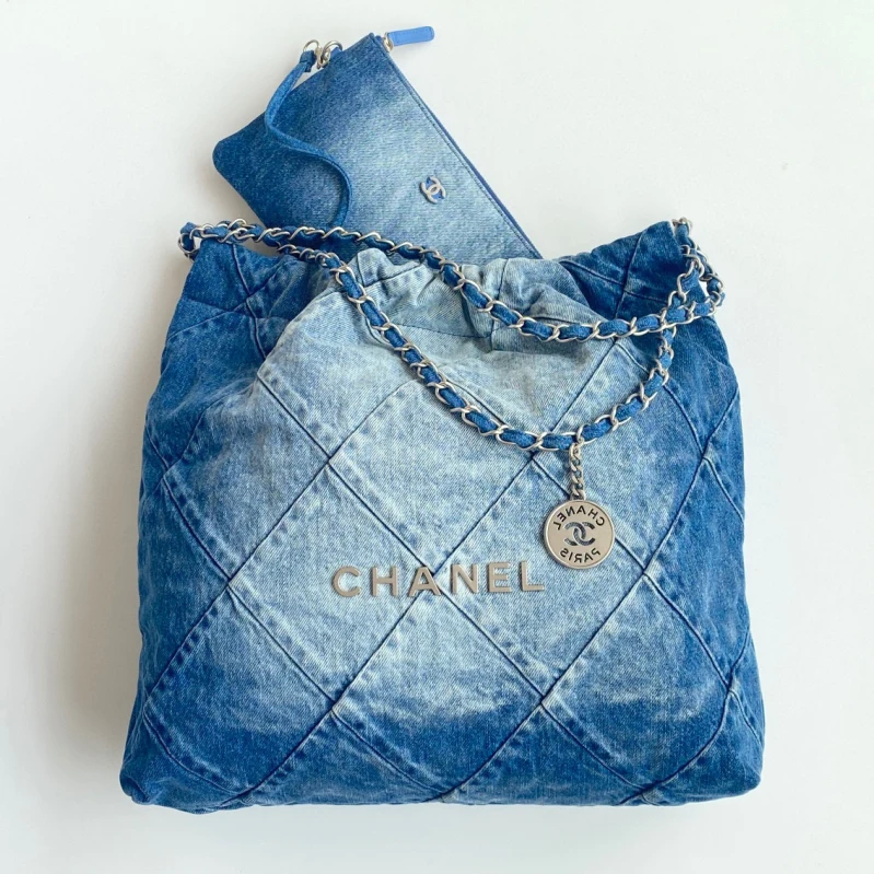 Chanel NIGO Denim Cross Shoulder Bucket Bag #nigo57247