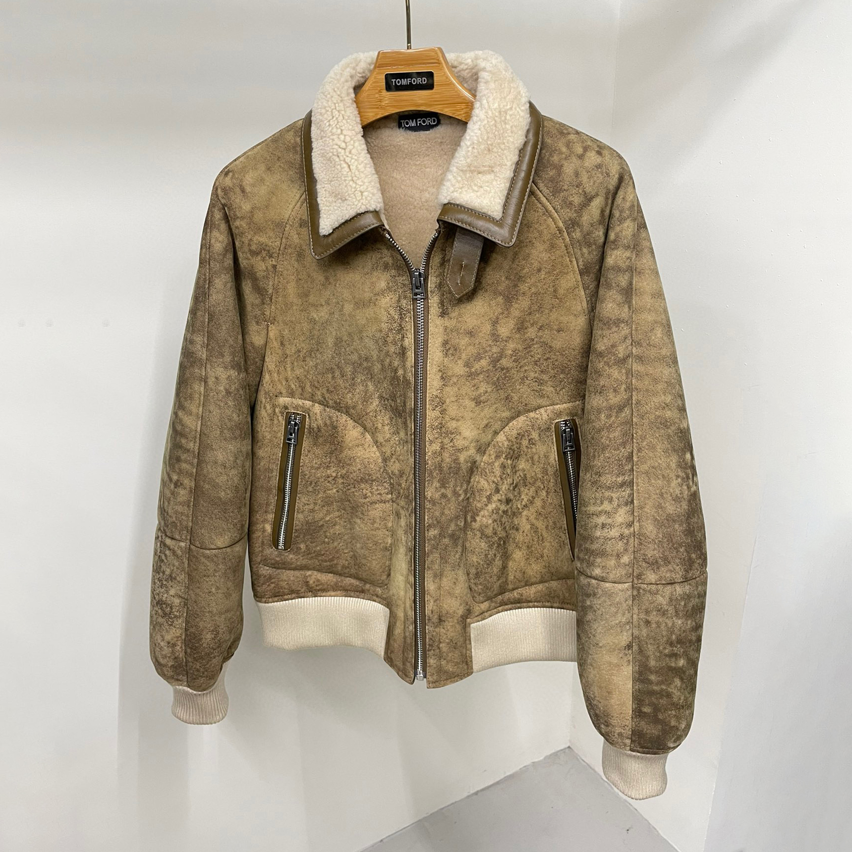 Tom Ford Lambswool Collar Suede Jacket #nigo96273