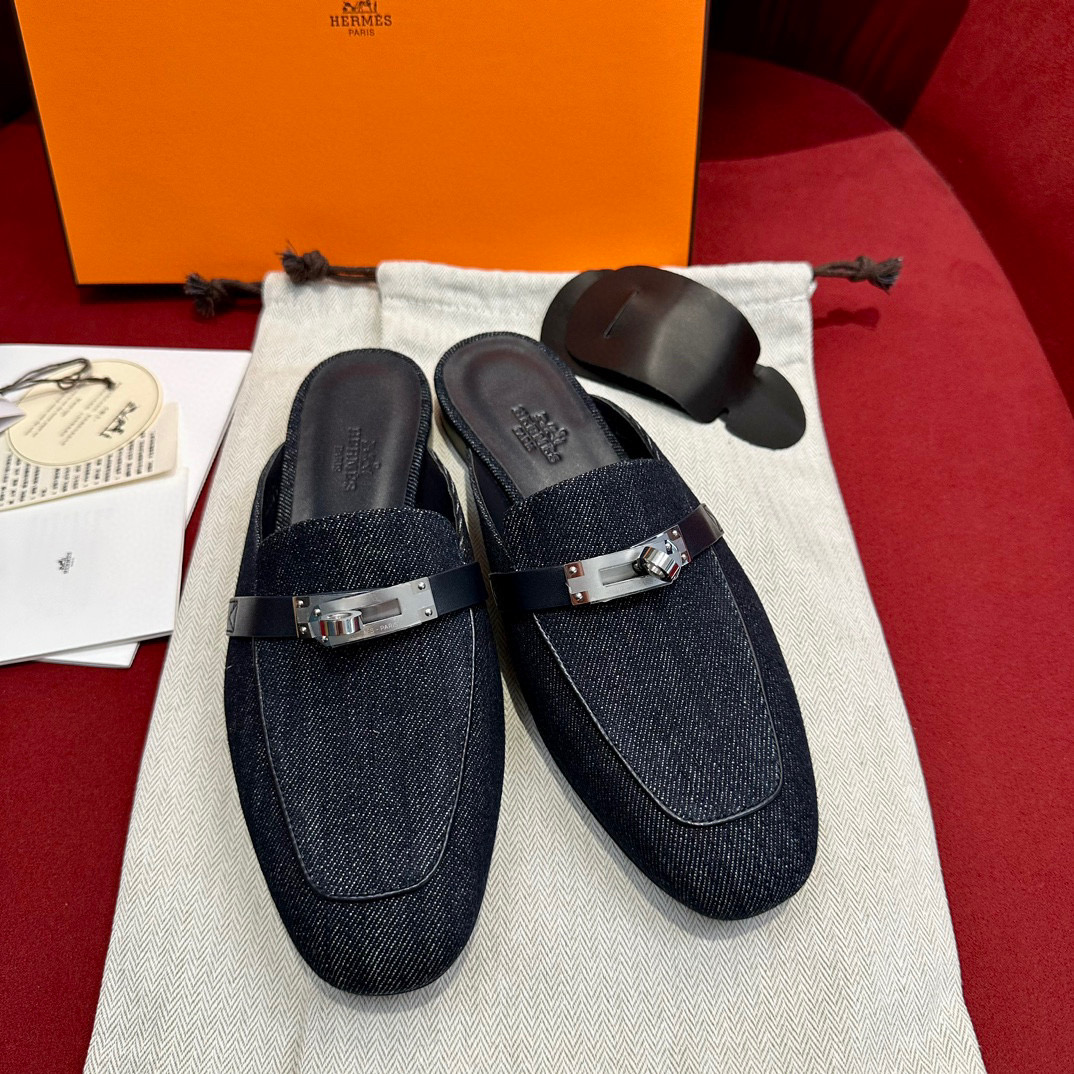 Hermès NIGO Denim Muller Shoes #nigo94235