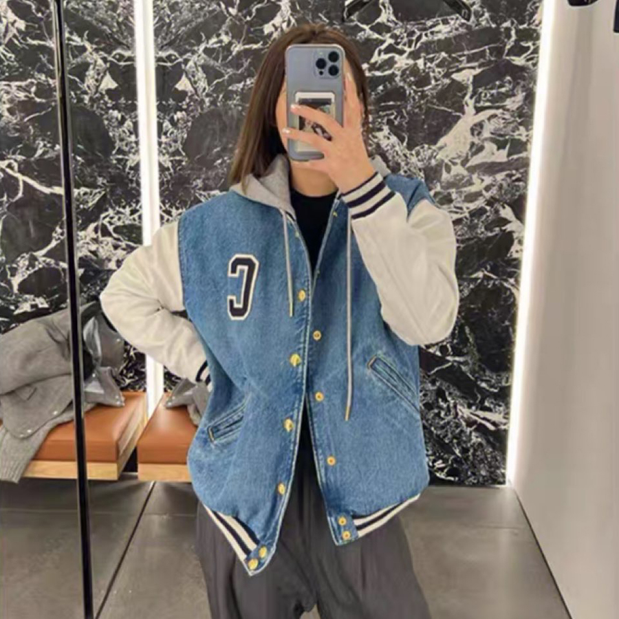 Celine Patchwork Hooded Letter Jacket Coat #nigo6454