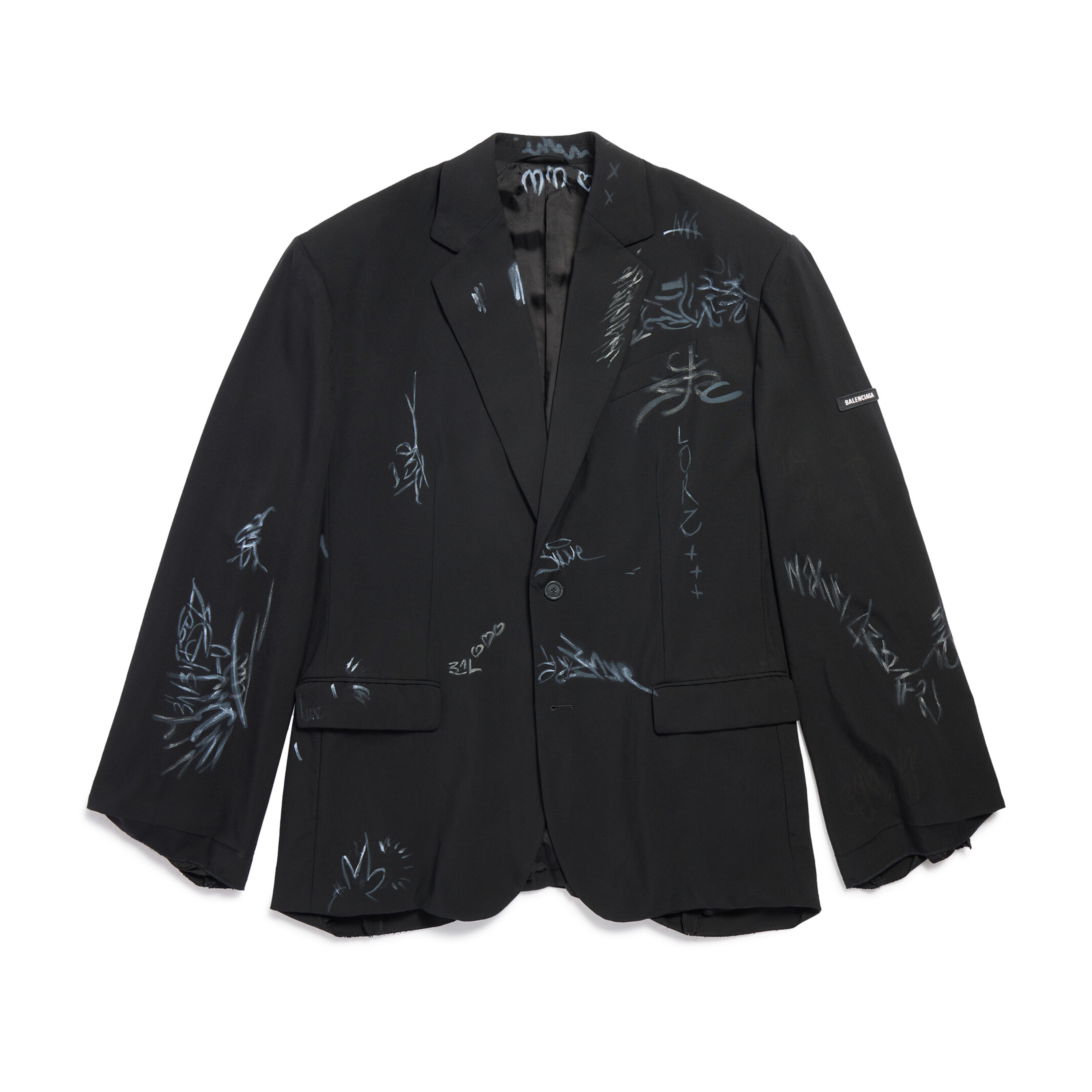 Balenciaga Graffiti Skater Tailored Jacket Pants In Black #nigo6455