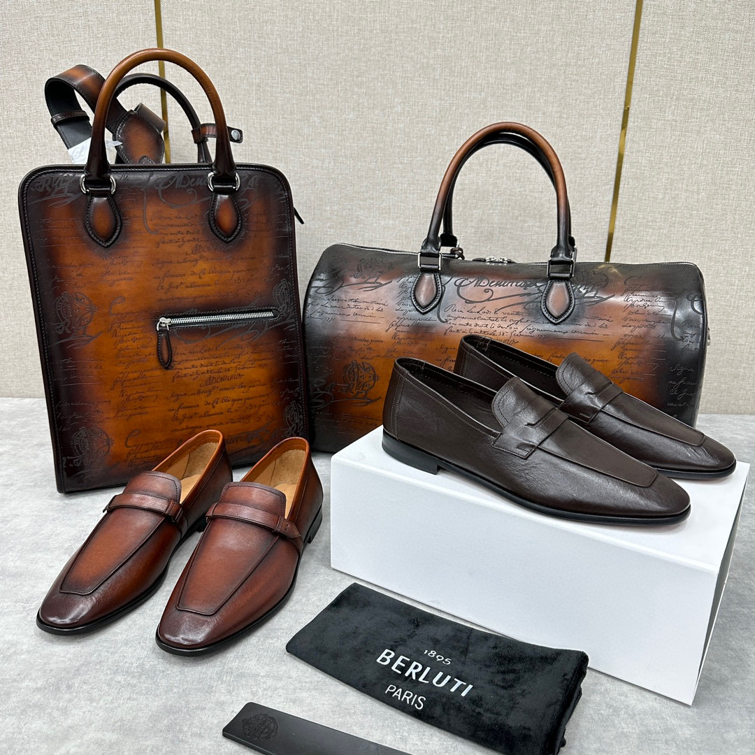 Berluti Lorenzo Kangaroo Leather Loafers Ngvp #nigo6457