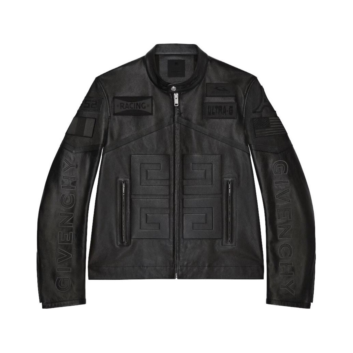 Givenchy Men Biker Leather Jacket Zip Up Coat #nigo96276