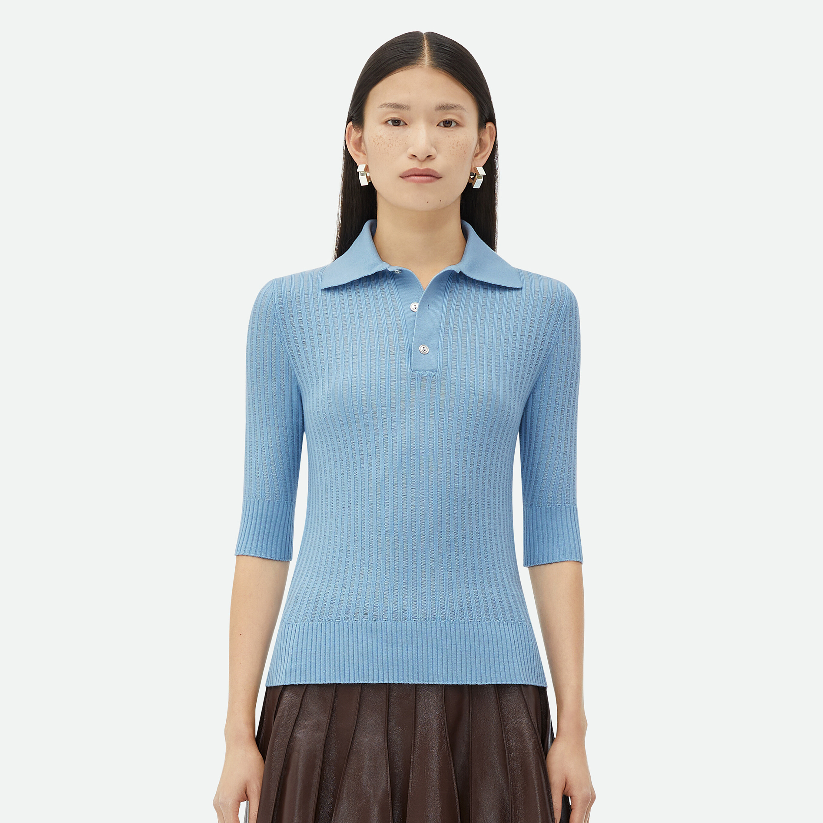 Bottega Veneta Light Wool Short-Sleeved Sweater #nigo6449