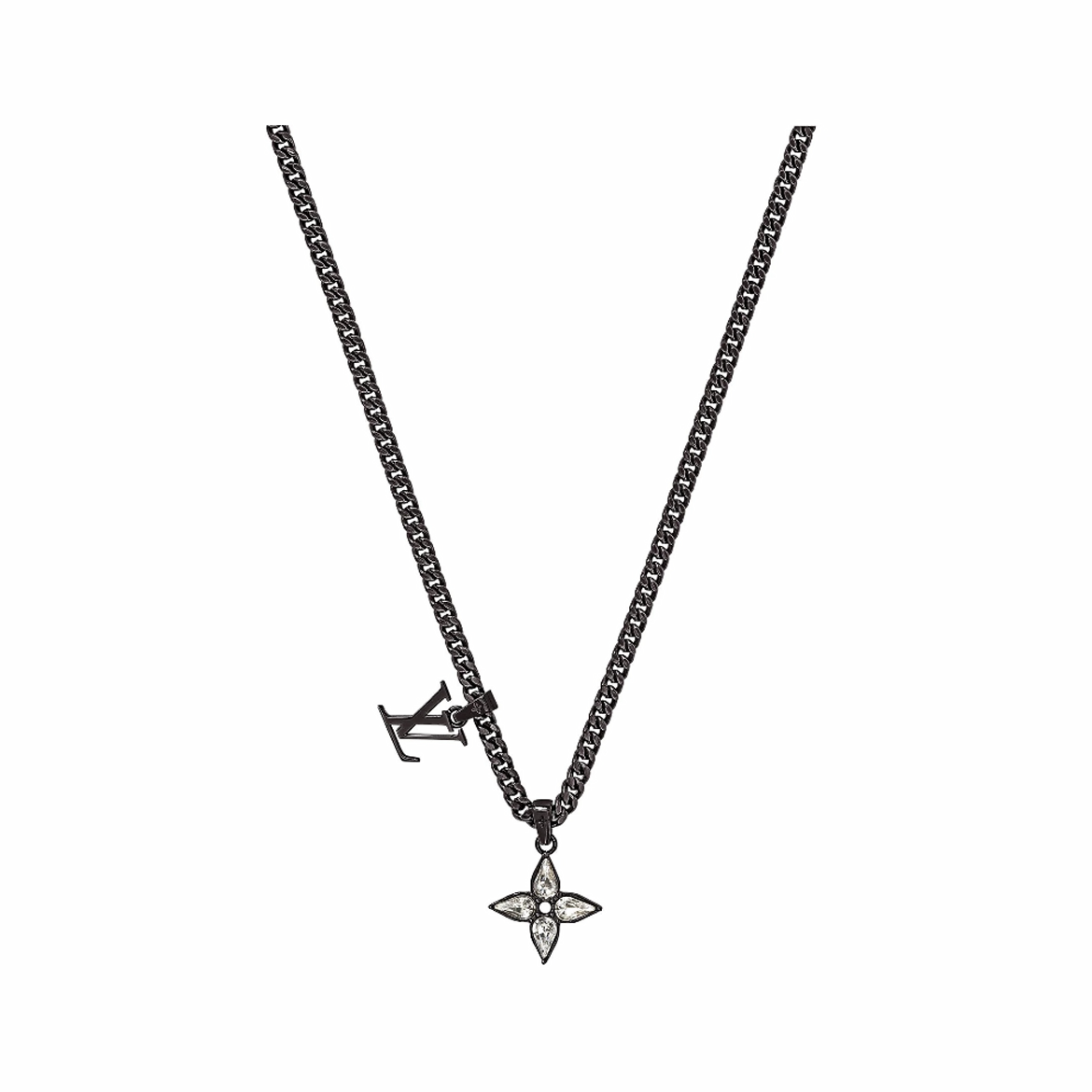 Louis Vuitton Flower Cut Bright Diamond Chain Necklace #nigo96322