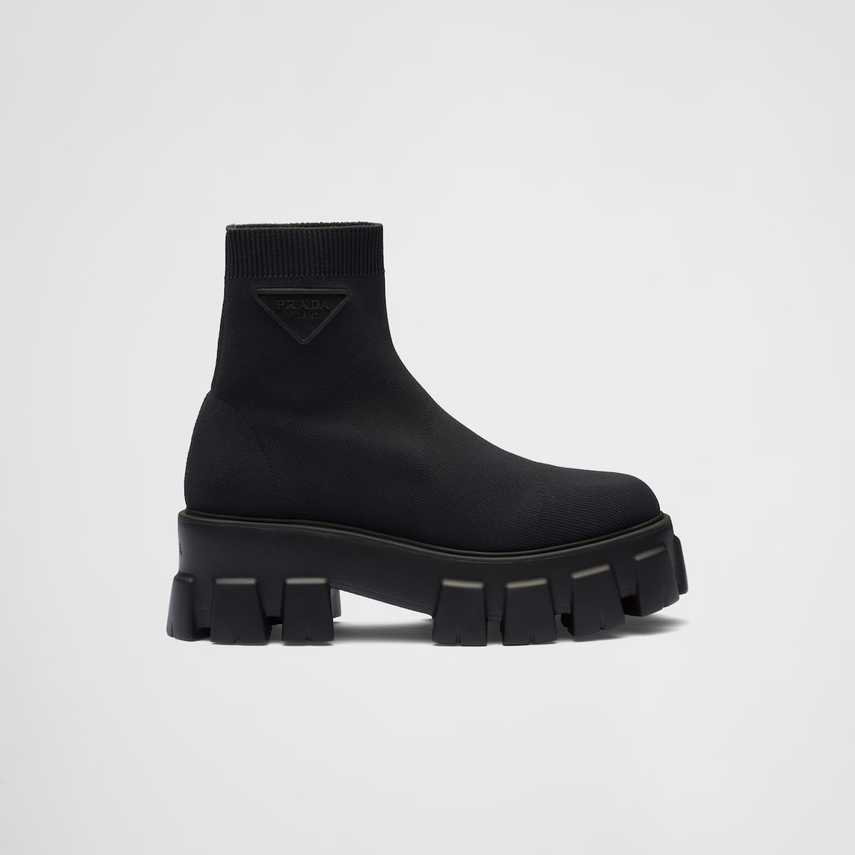 Prada Monolith Knit Booties Knitted Stretch Sock Boots Shoes #nigo96294