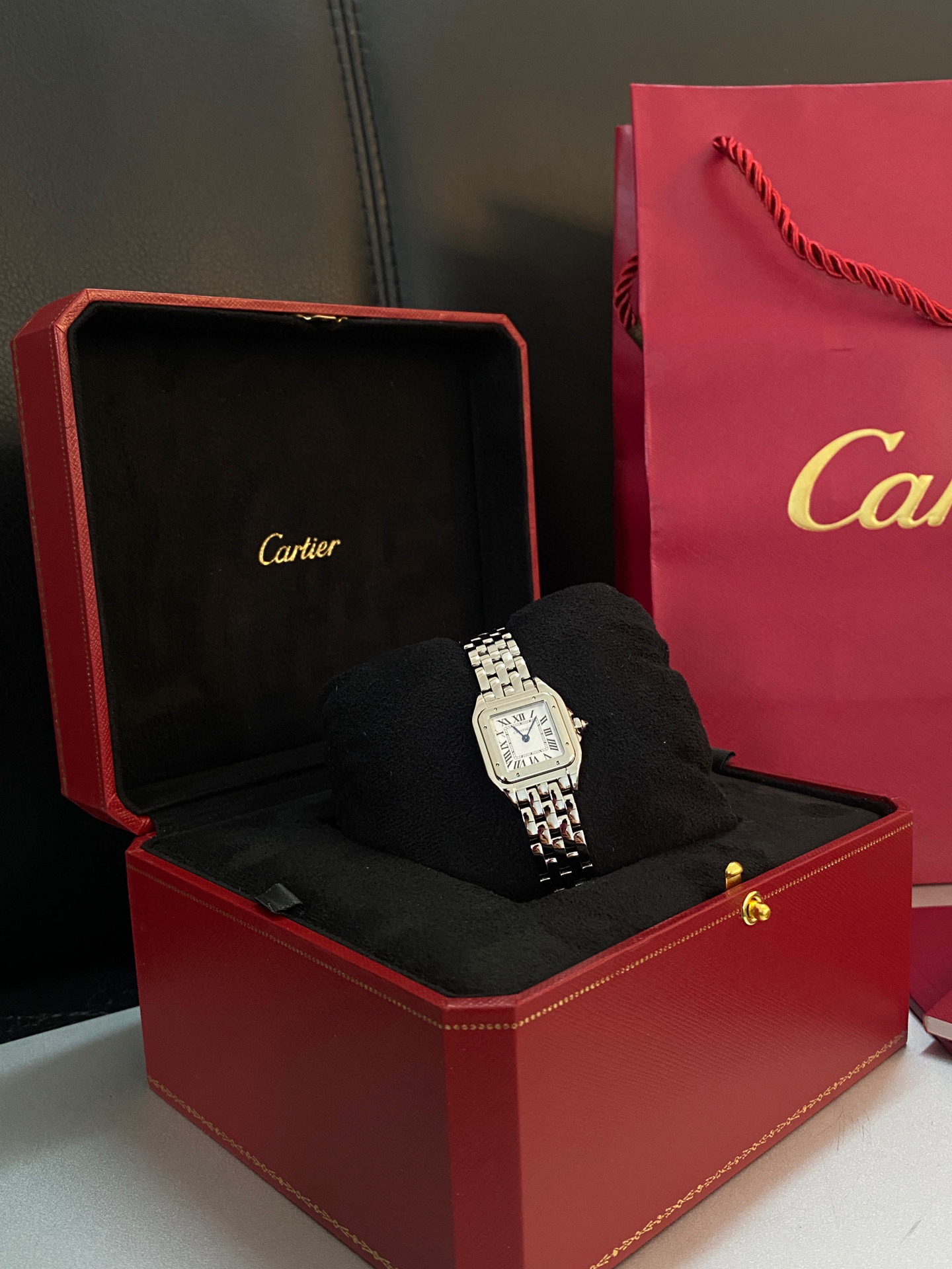 Cartier Cheetah Collection Silver Fashion Small Square Watch #nigo96317