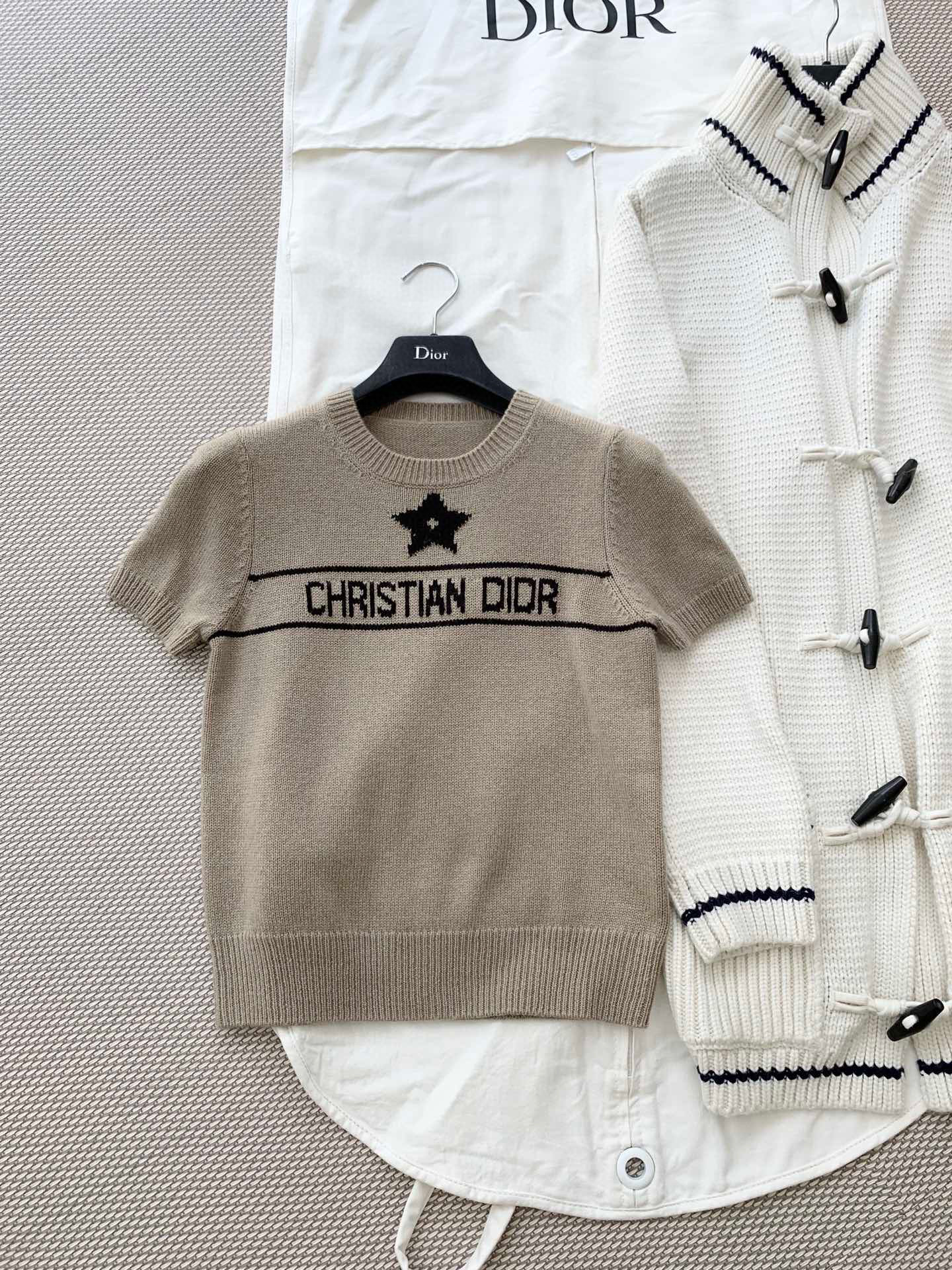 Dior NIGO Woman Cashmere Five Pointed Star Short Sleeved Sweater #nigo56554