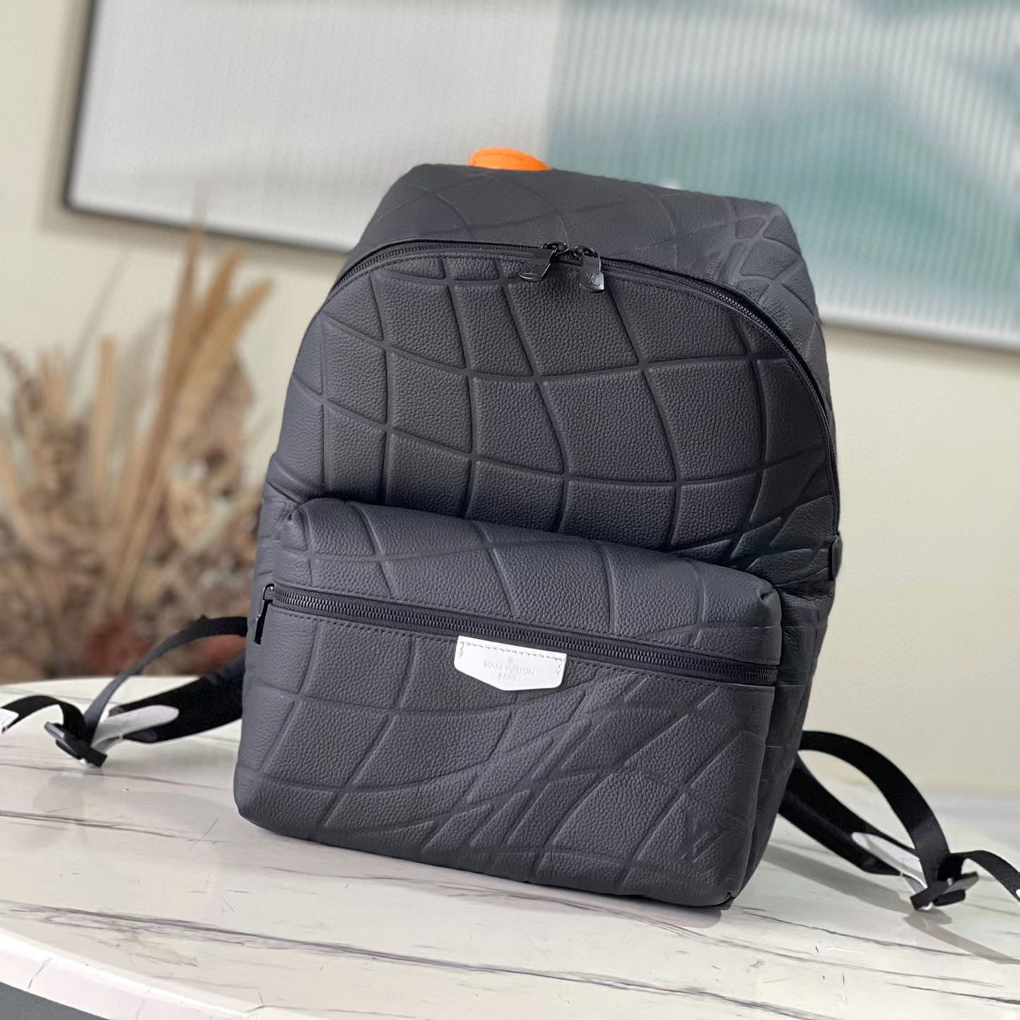 Louis Vuitton NIGO Black Leather Backpack Bag Bags #nigo56591