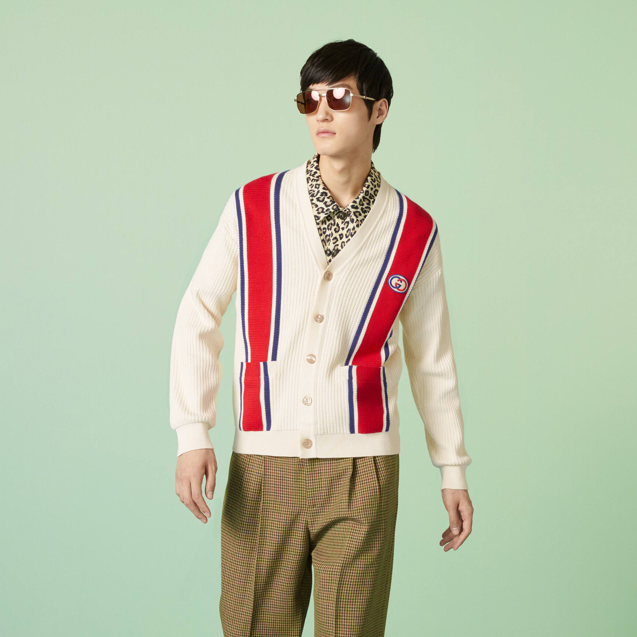 Gucci Men's Knit Cardigan Shirt #nigo96182