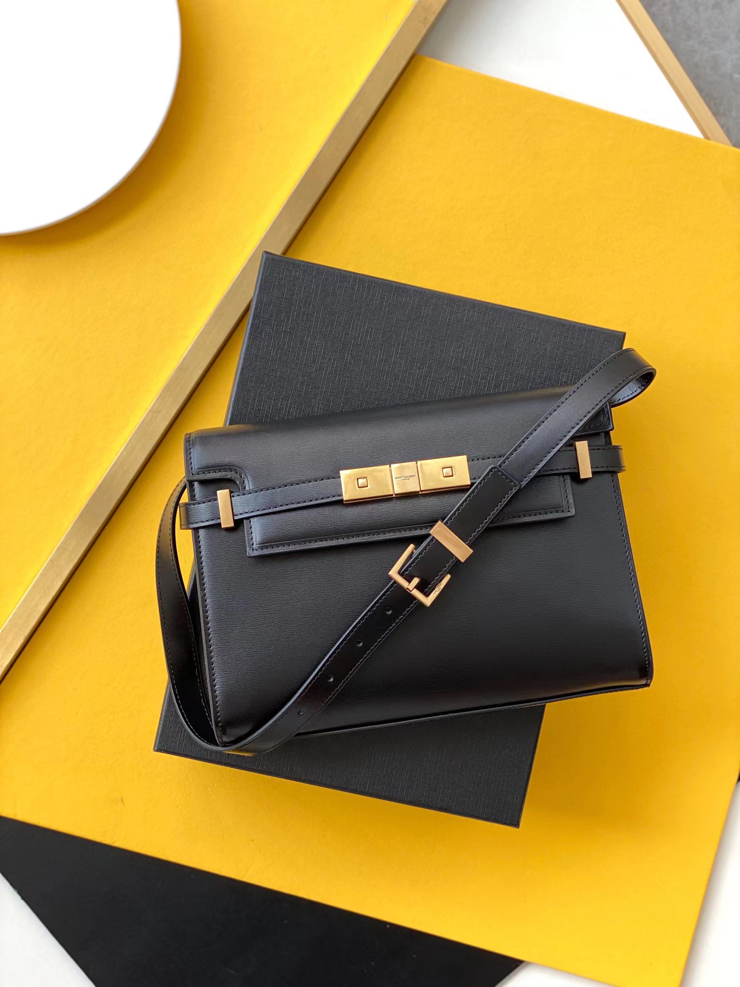 Saint Laurent Leather Square Shoulder Bag Bags #nigo52413