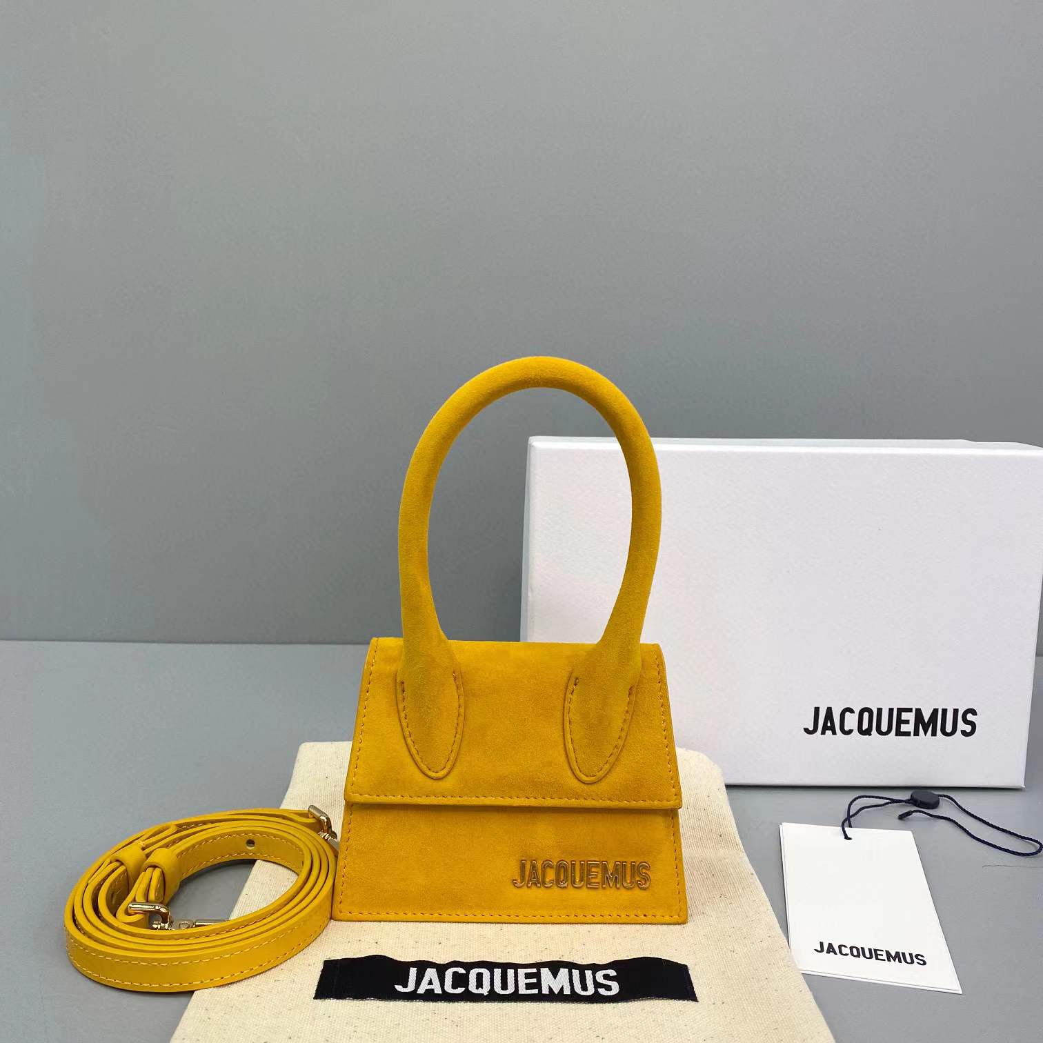 jacquemus Leather Rigid Suede Bag MINI Tote Bags #nigo53167