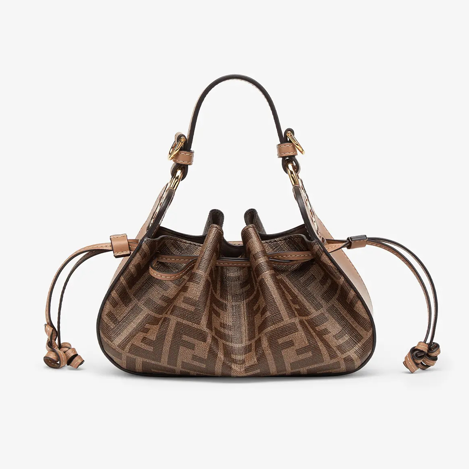 Fendi Calfskin All-Over Print Drawstring Bucket Bag Bags #nigo53359