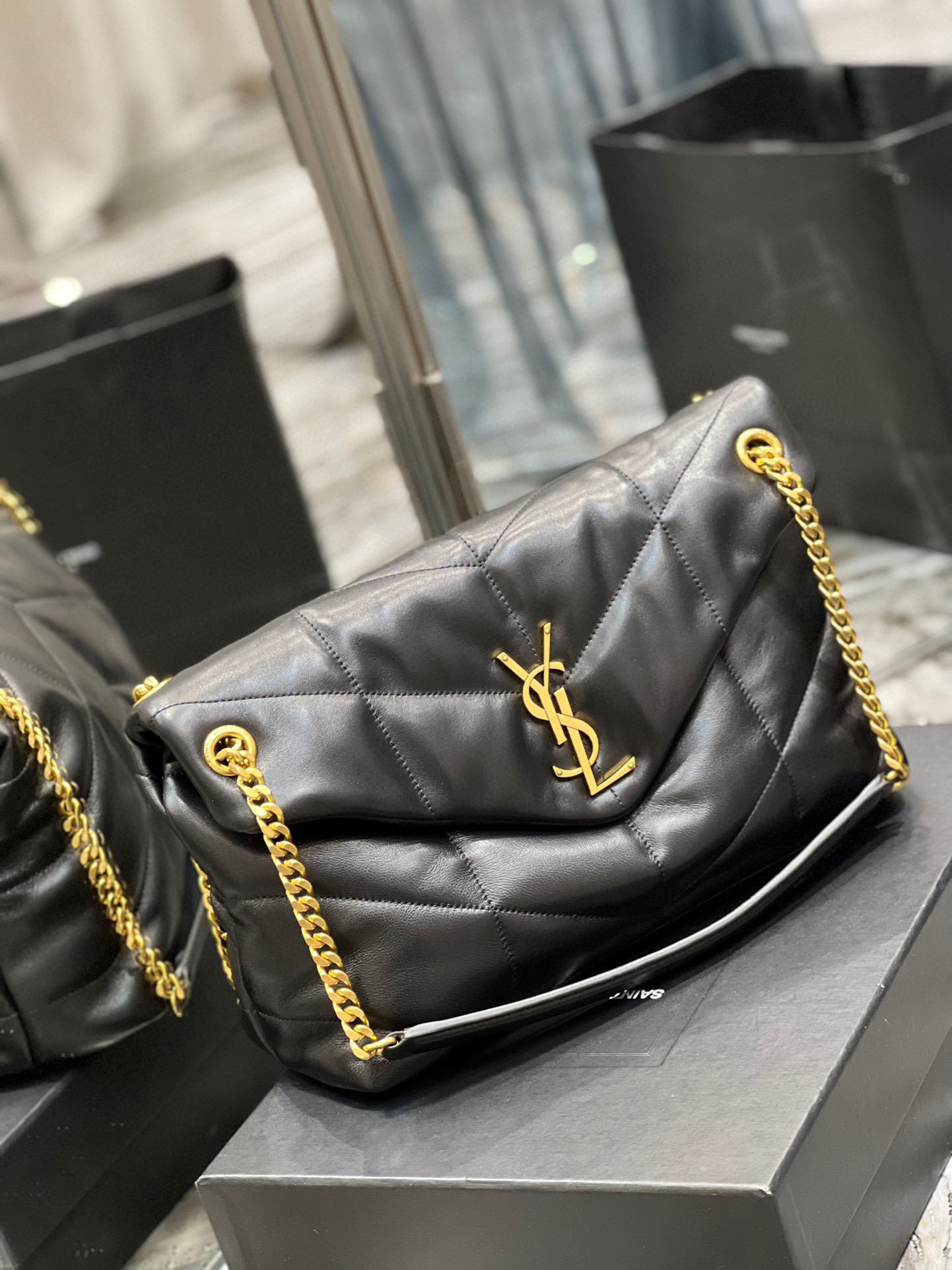 SAINT LAURENT Quilted Soft Sheepskin Bag Handbag Bags #nigo53433