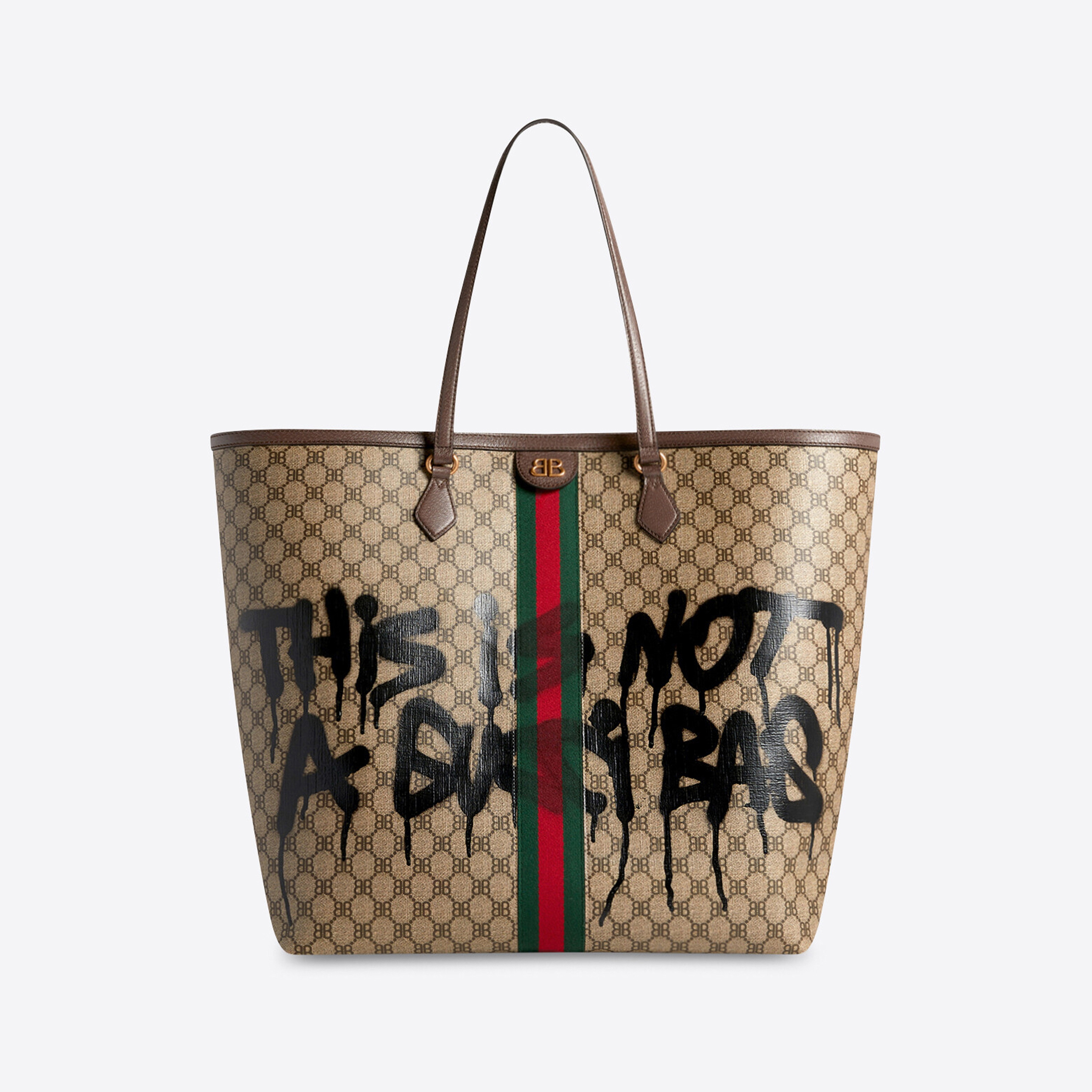 Balenciaga Hacker Graffiti Coated Canvas Tote Bag Leather Bags #nigo59349