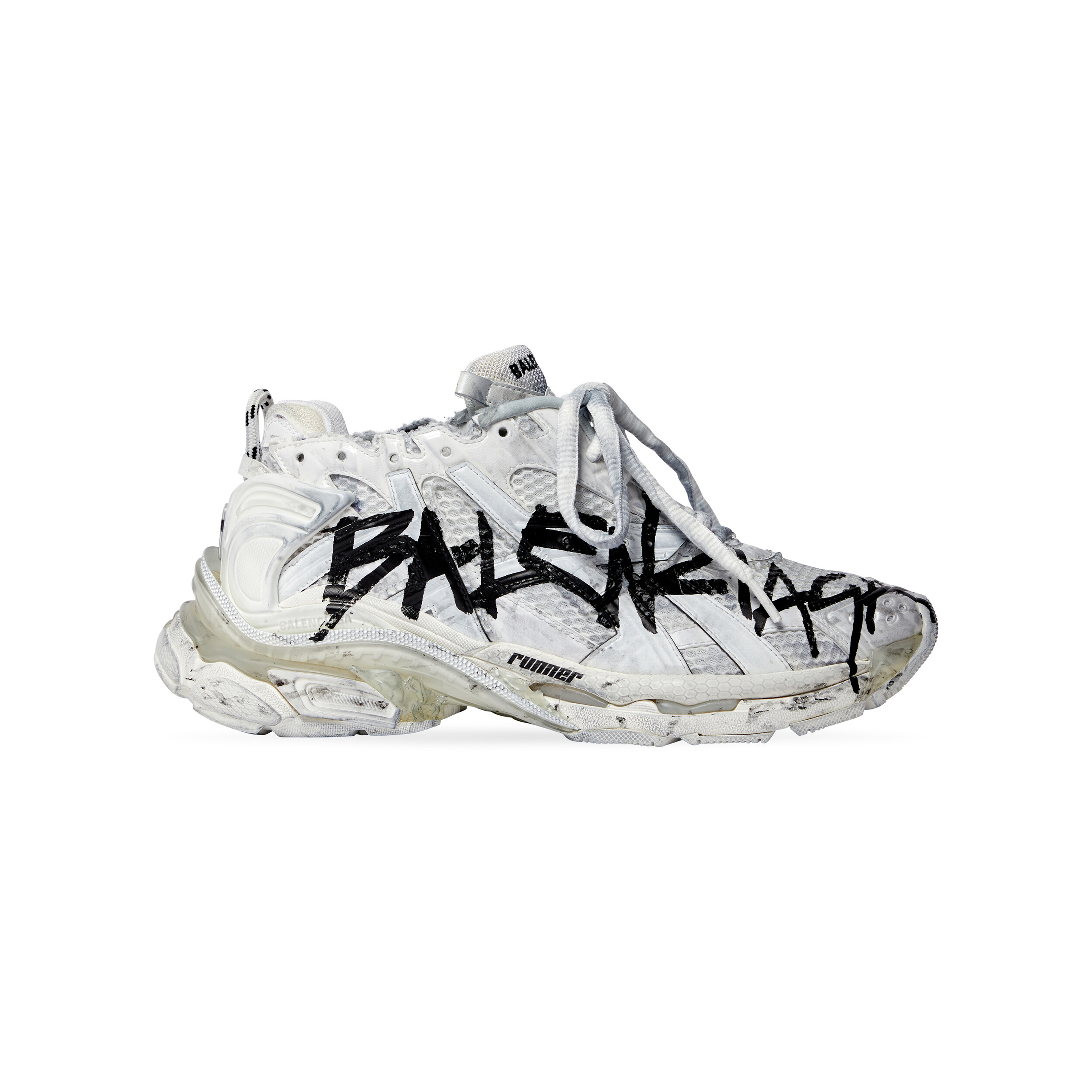 Balenciaga RUNNER GRAFFITI Thick Soled Letter Lace Up Dad Shoes #nigo21732