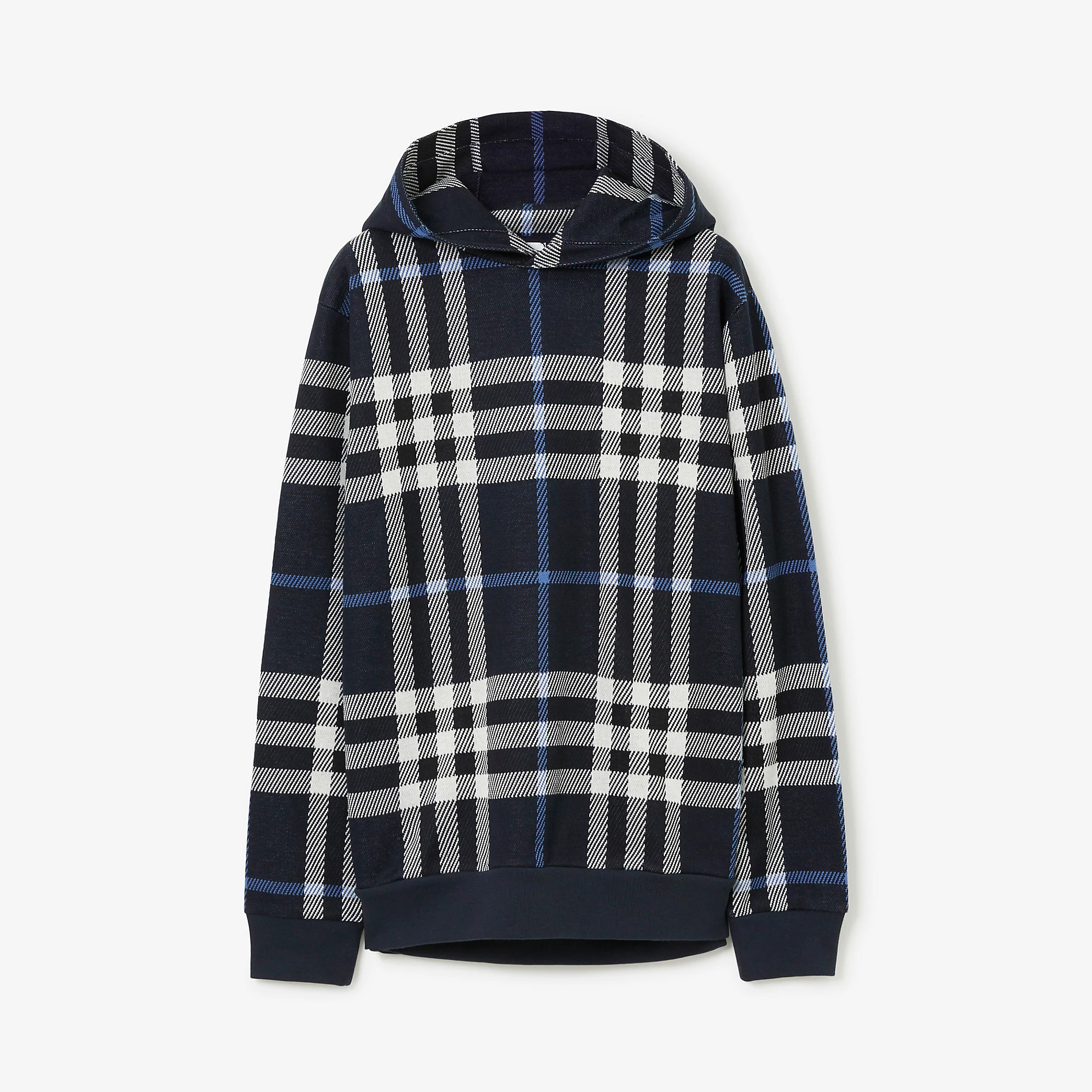 Burberry Check Cotton Jacquard Hoodie Plaid Sweatshirt Pullover #nigo96325