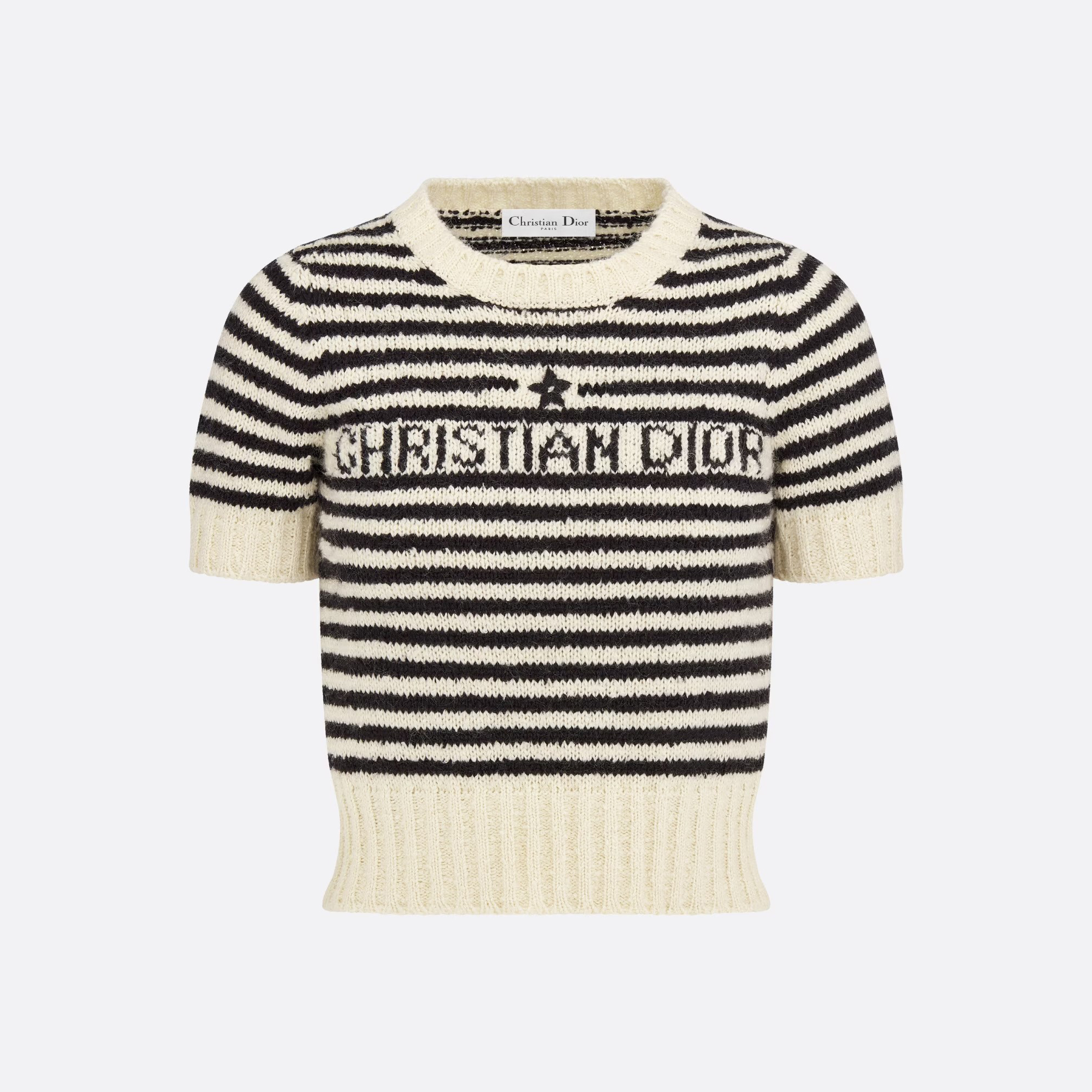 Dior MARINIERE Knitted Stripe Letter Short Sleeve T-shirt #nigo21734