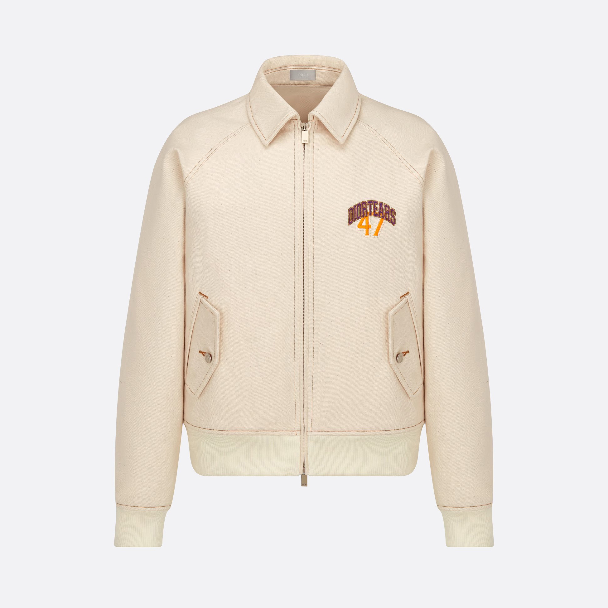 Dior Tears Zipped Blouson Embroidered Logo Zip Baseball Jacket #nigo96327