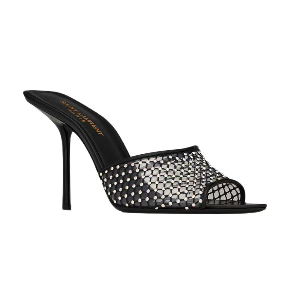 SAINT LAURENT Stick Drill High Heels Sandals Slippers #nigo56393