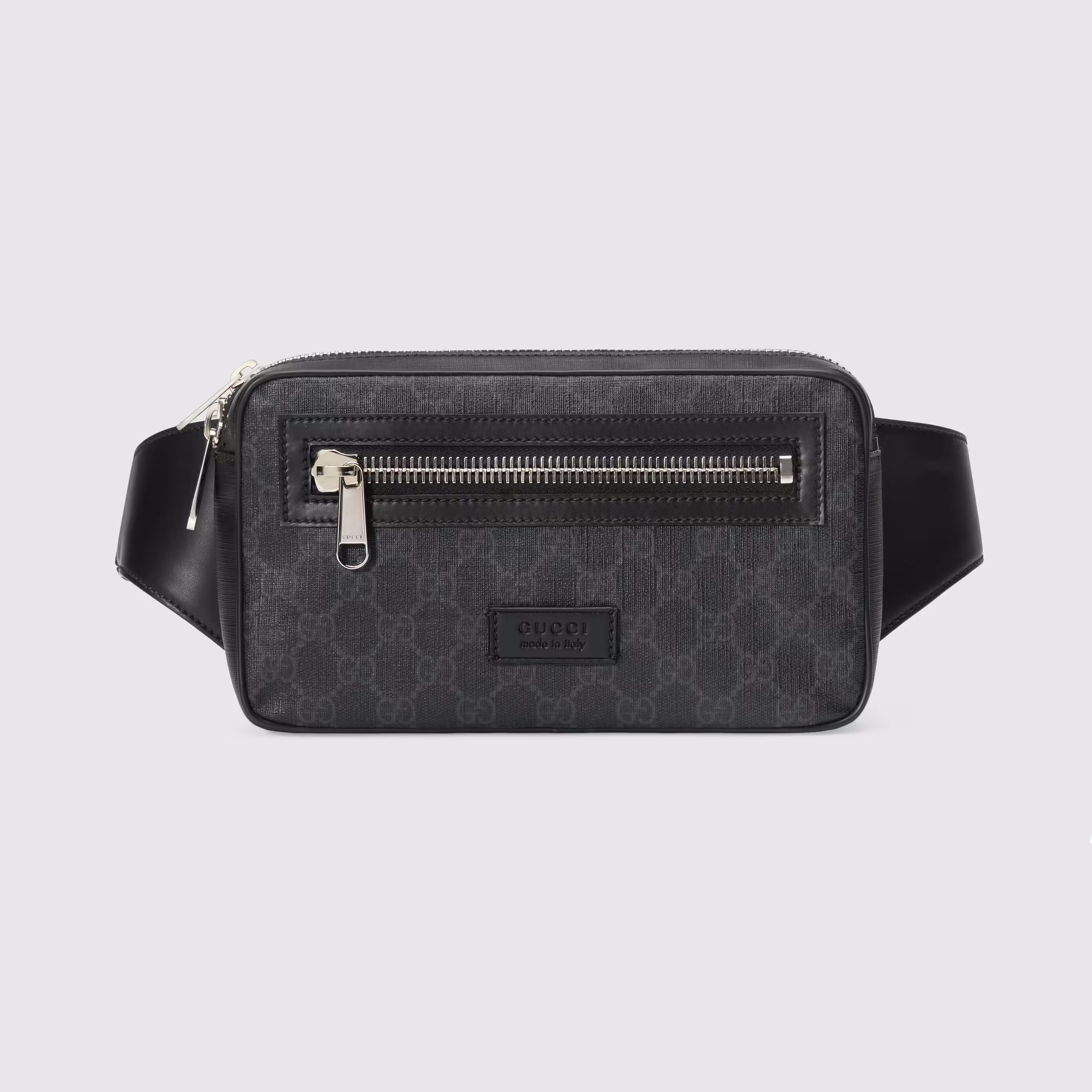 Gucci Black Cowhide Splicing Waist Bag #nigo56336