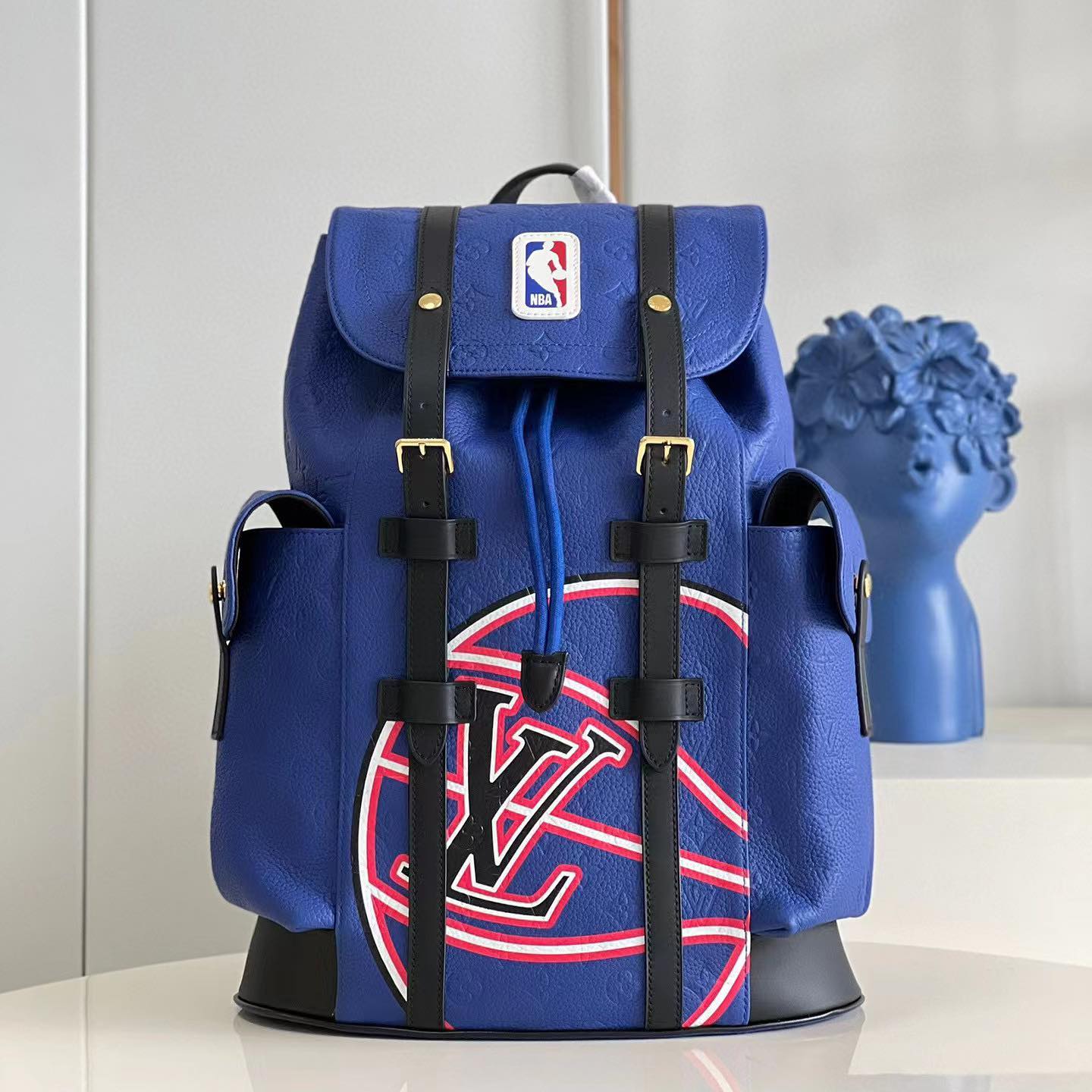 Louis Vuitton Blue Basketball Backpack Bag Bags #nigo4854