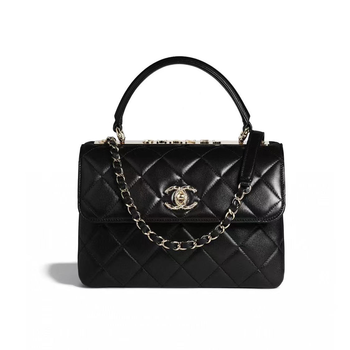 Chanel NIGO Black Leather Chain Carrying Shoulder Bag Bags #nigo56616
