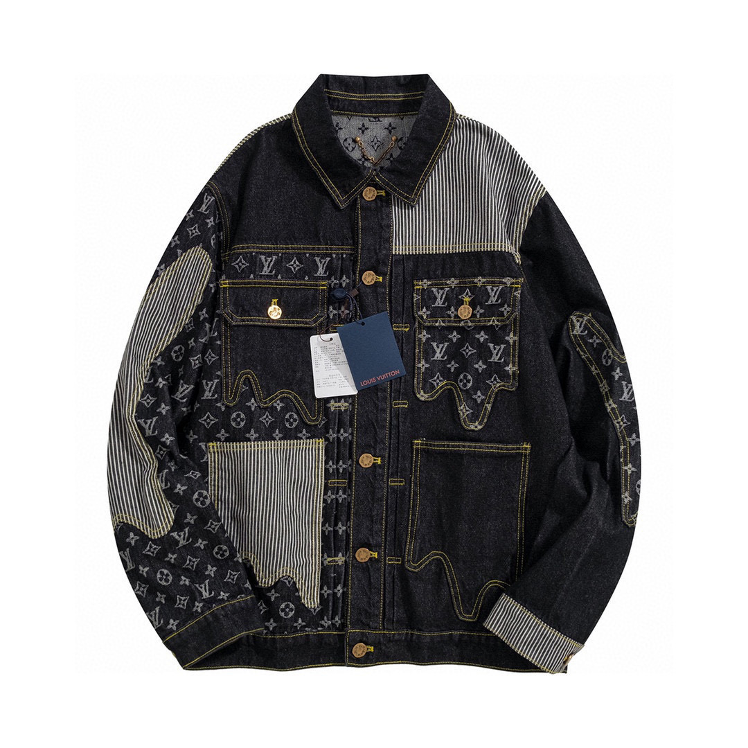 Louis Vuitton Crazy Denim Workwear Jacket #nigo7196