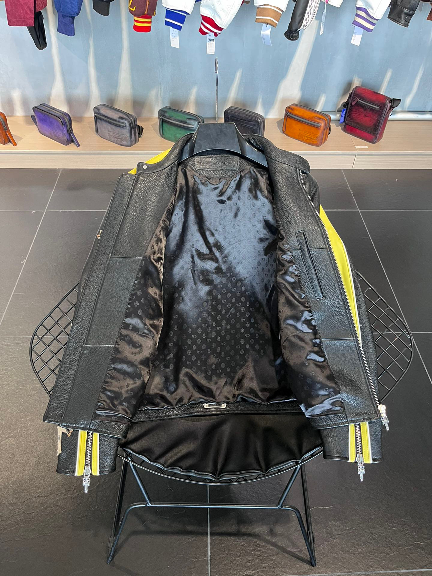 Chrome Hearts Men Cowhide Leather Slim Short Jacket #nigo5814