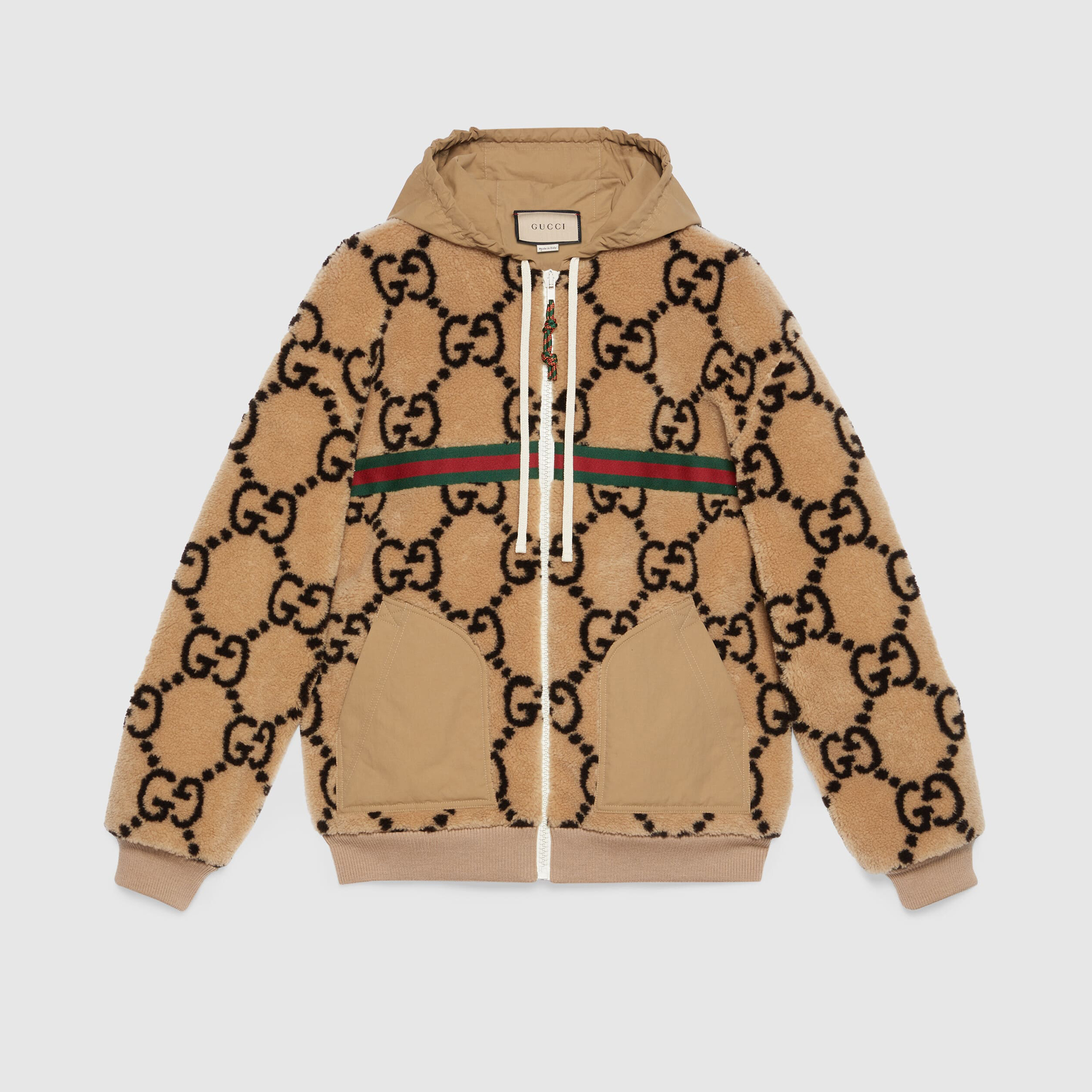 Gucci Lamb Wool Hooded Jacket #nigo96367