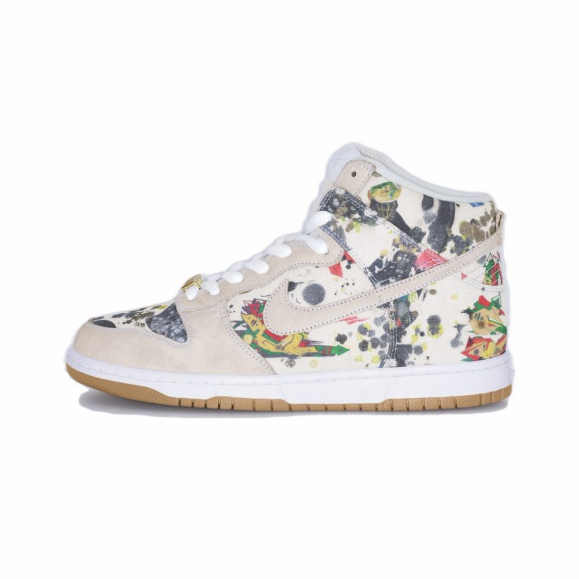 Nike Rammellzee White High-Top Printed Casual Board Shoesl Shoes #nigo21742