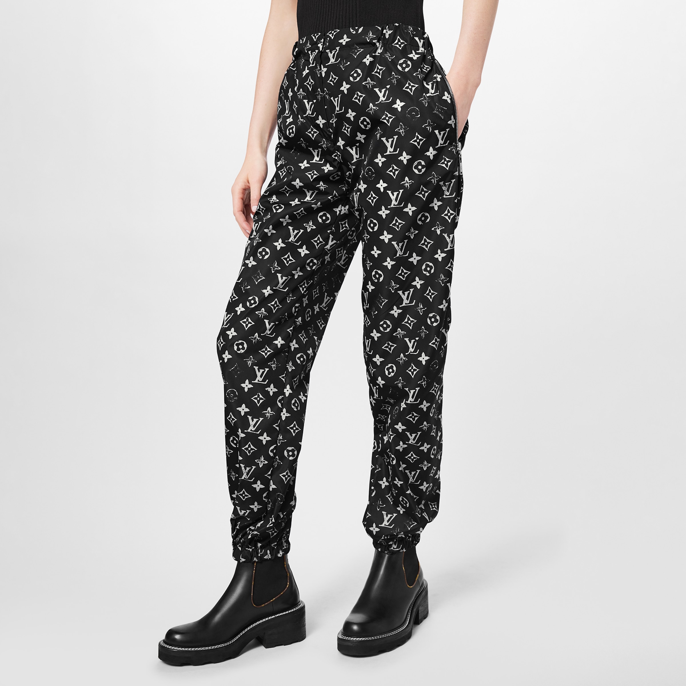 Louis Vuitton Stencil-effect Monogram Jogging Pants Printed #nigo96358