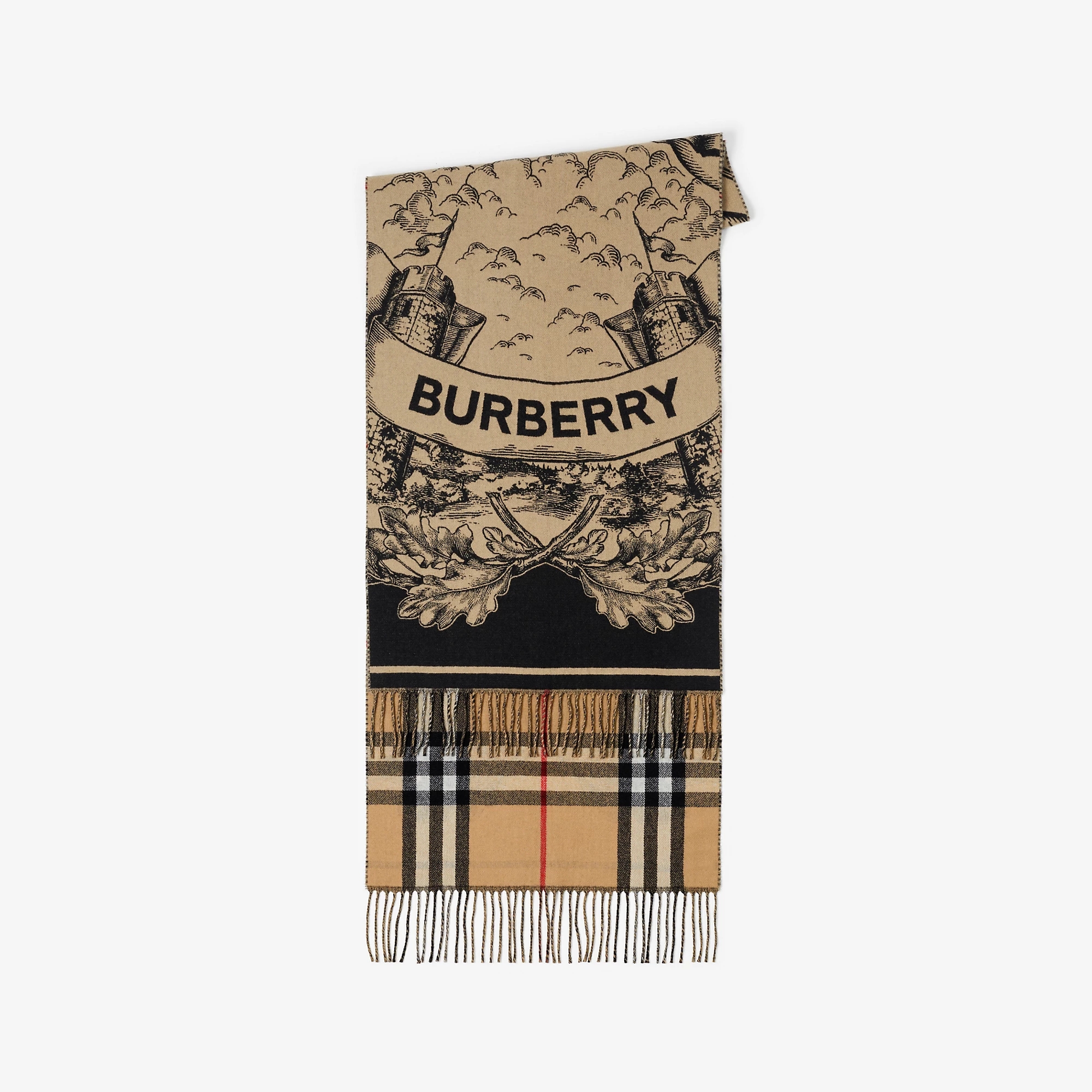 Burberry Reversible Jacquard Cape Shawl Scarf #nigo96383