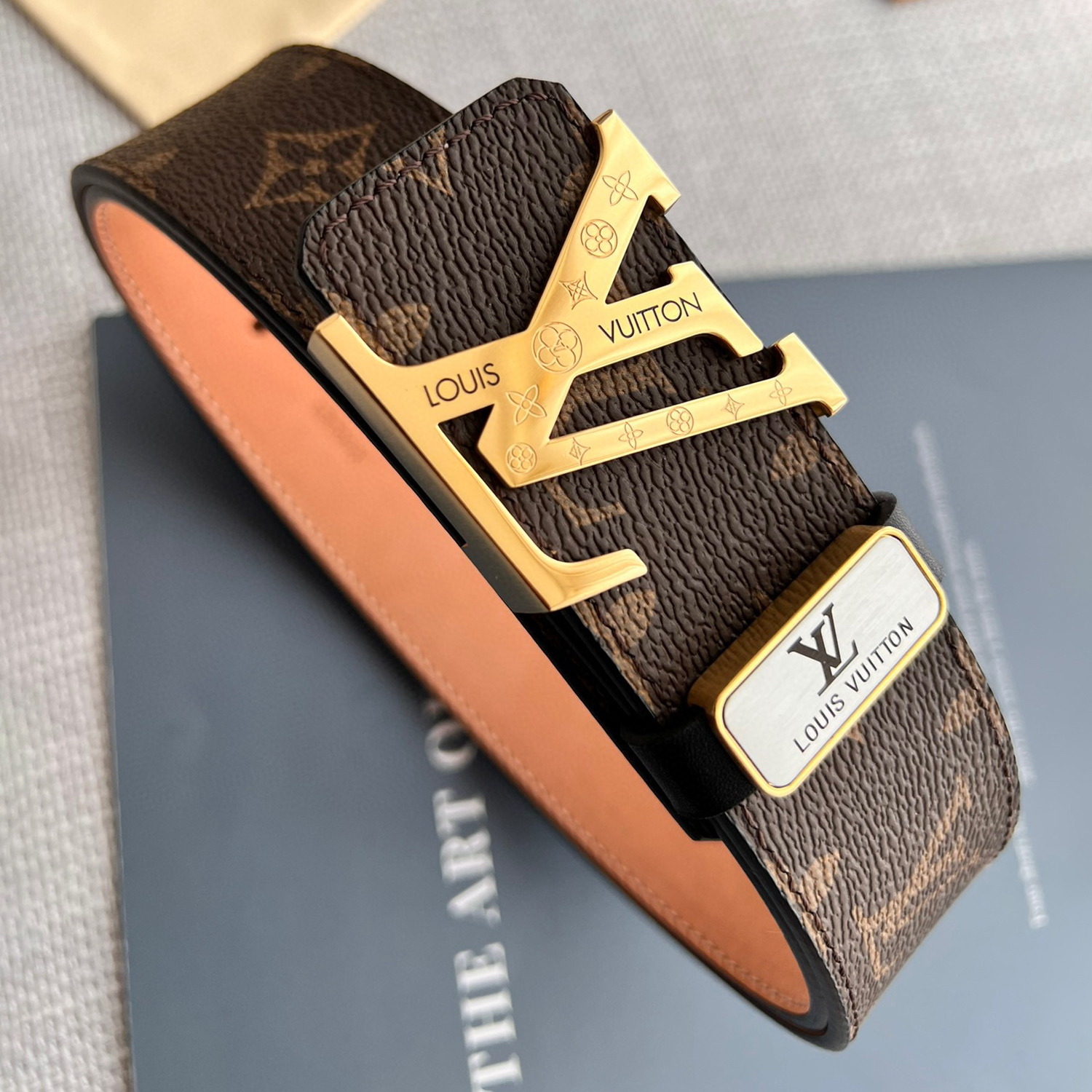 Louis Vuitton Copy NIGO Leather Metal Buckle Belt #nigo96387