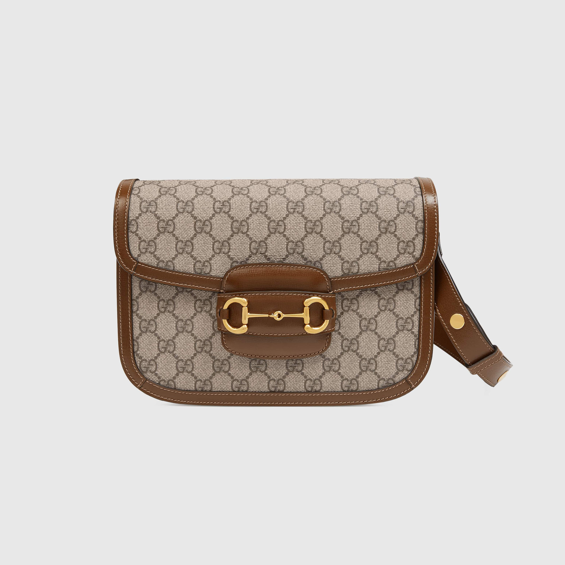 Gucci Horsebit Canvas Leather Patchwork Crossbody Bag #nigo21745