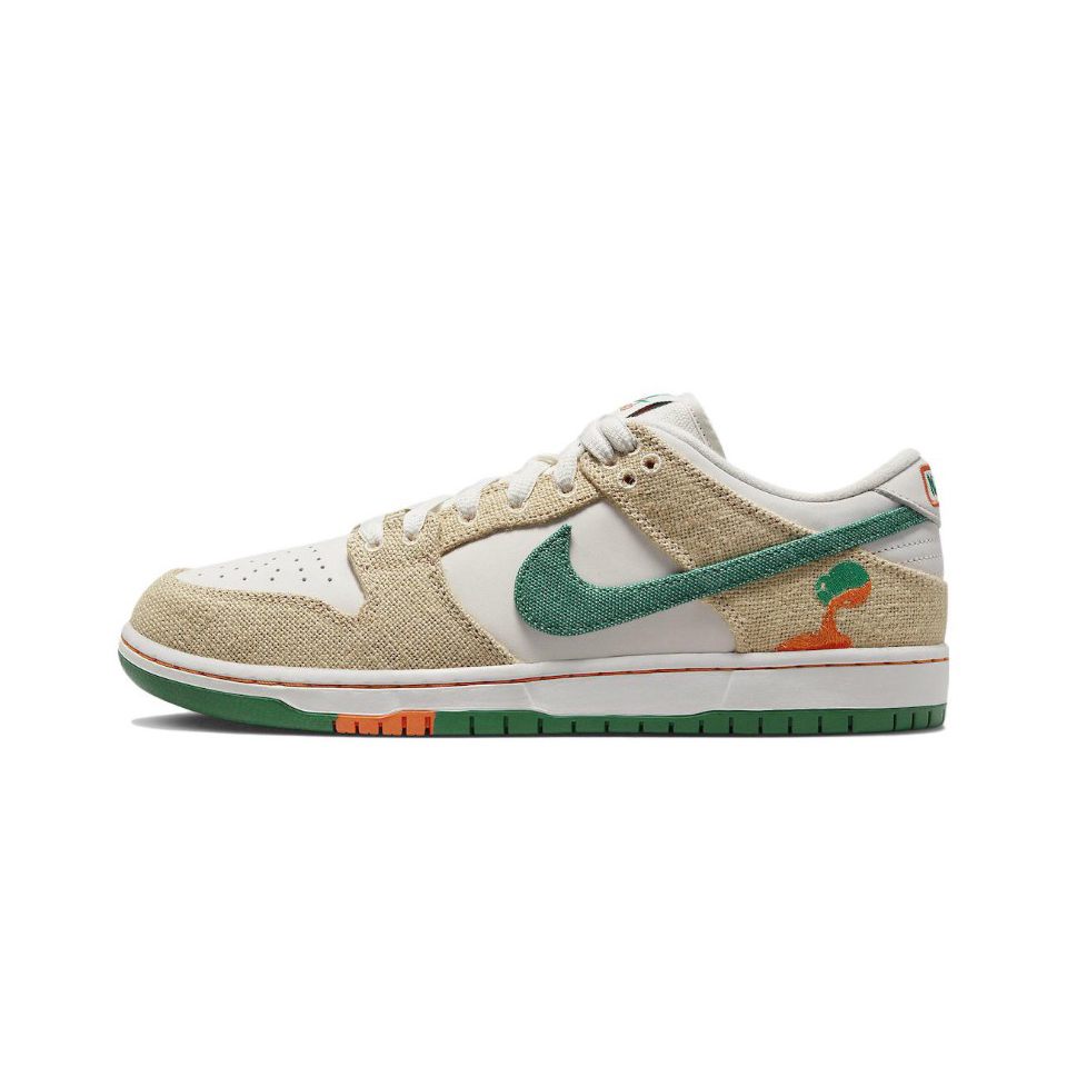 Nike Dunk Low Grey And White Patchwork Lace Up Board Shoes #nigo96385