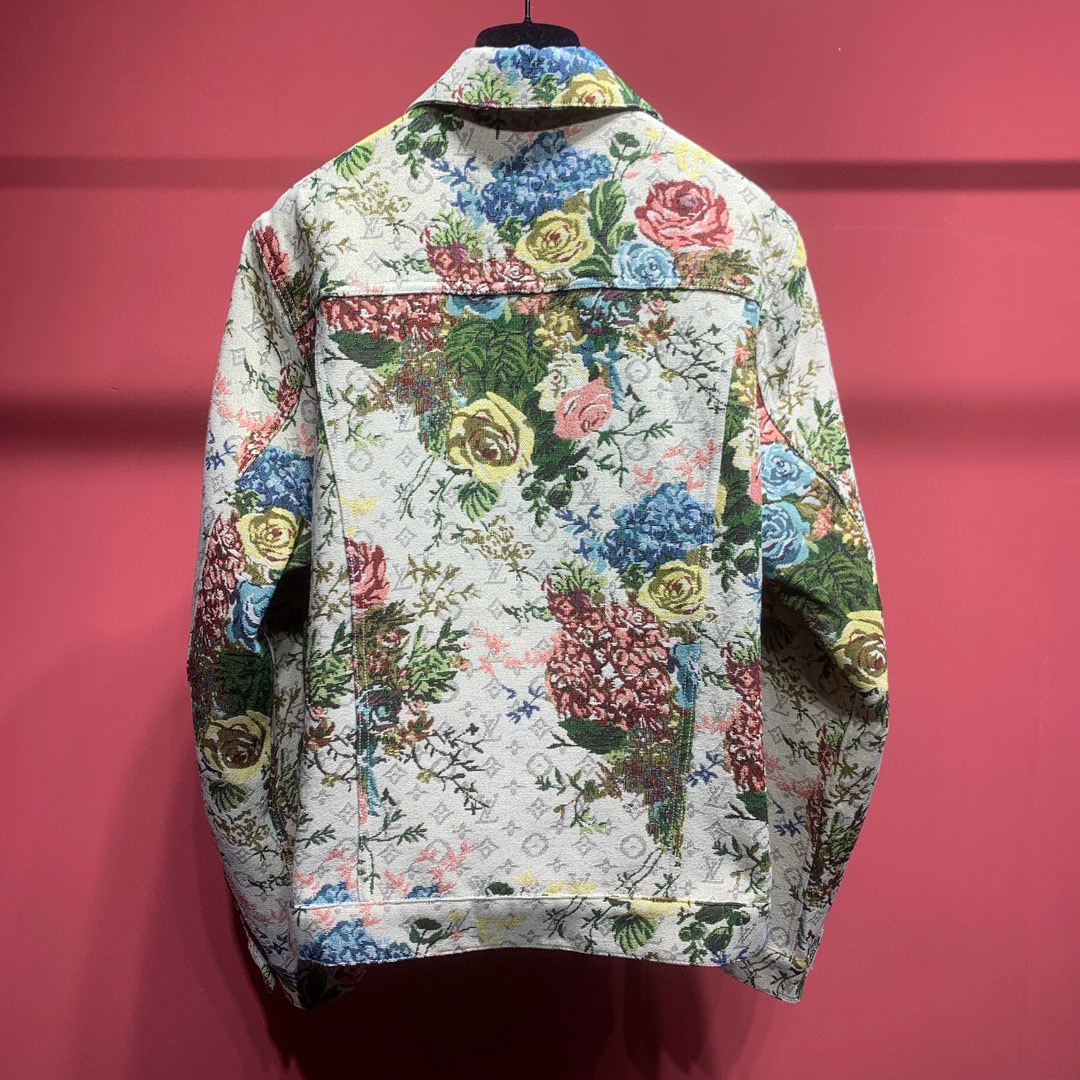 Louis Vuitton Printed Long Sleeved Denim Jacket #nigo21774