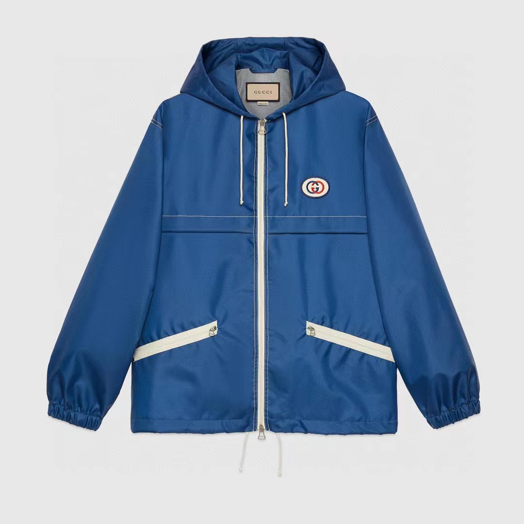 Gucci Blue Hooded Zip Jacket #nigo5771