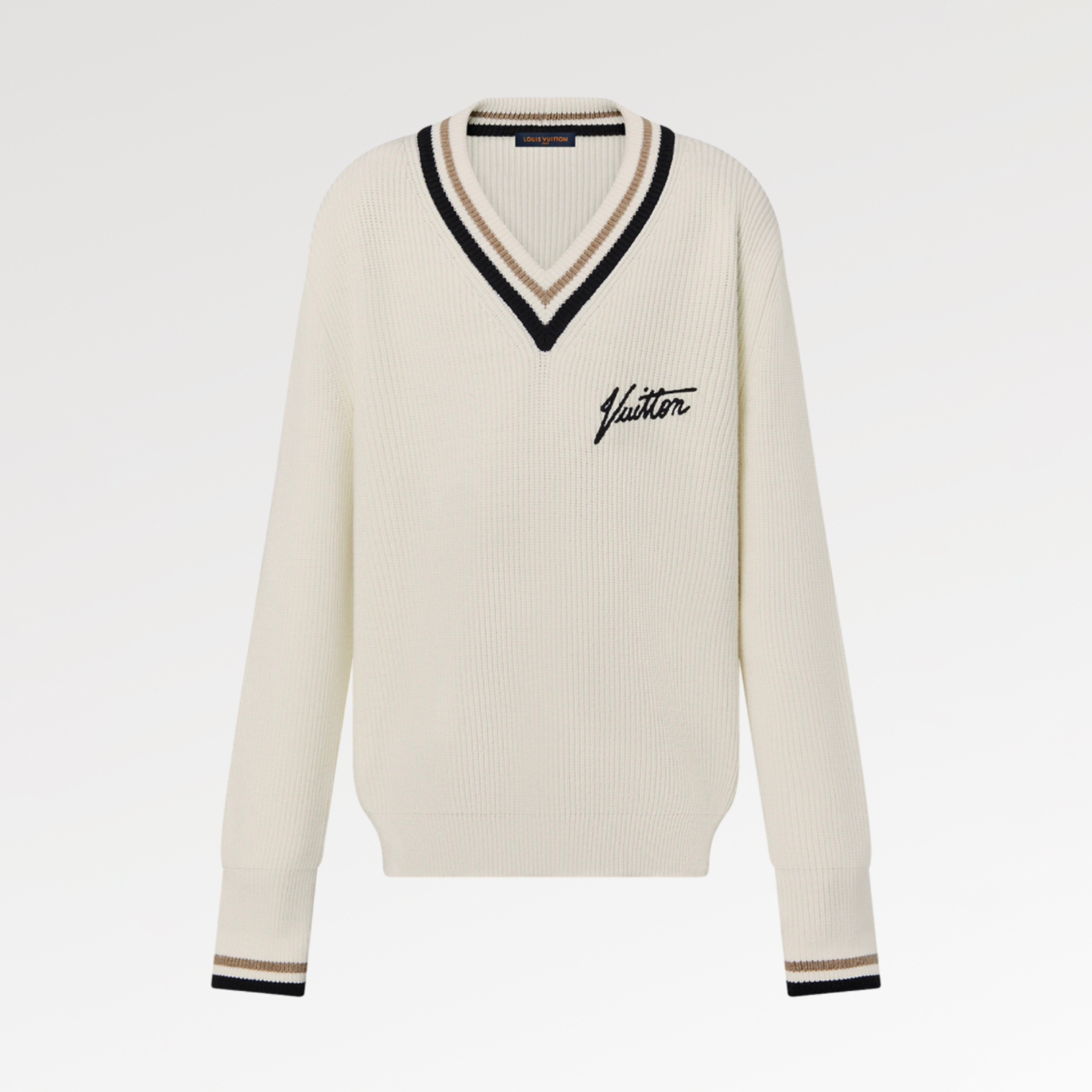 Louis Vuitton Long Sleeve Large V-Neck Knitted Sweater Pullover #nigo56371