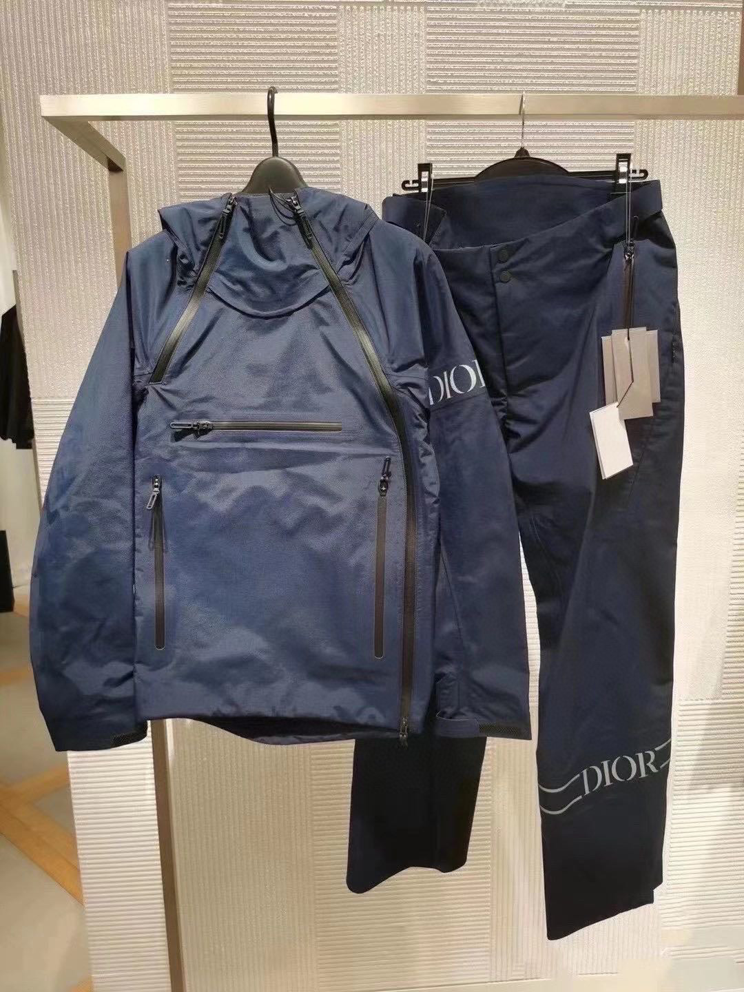 Dior Fabric Canvas Hooded Snow Parka Jacket Pants Ski #nigo7862