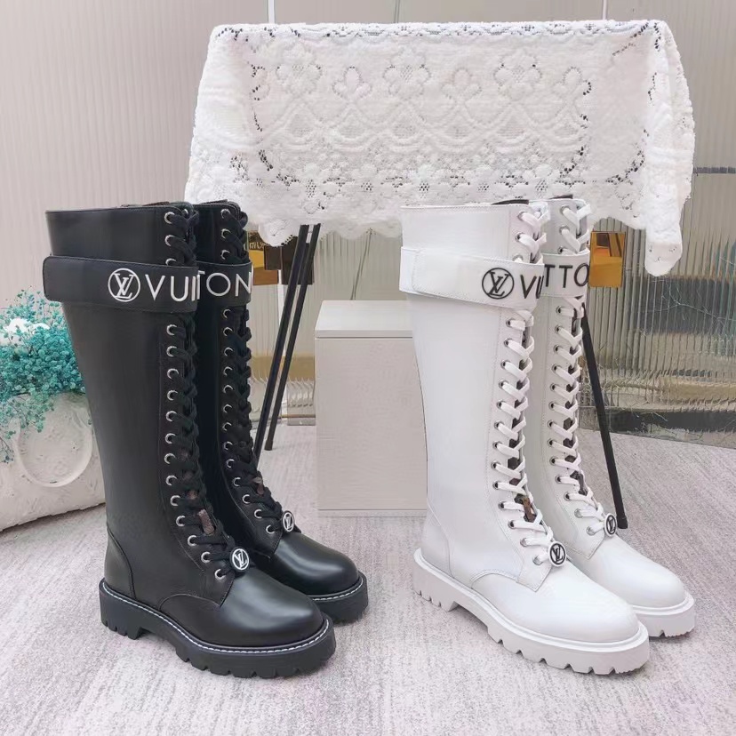 Louis Vuitton Lace Up Tall Boots For Women Shoes #nigo53523