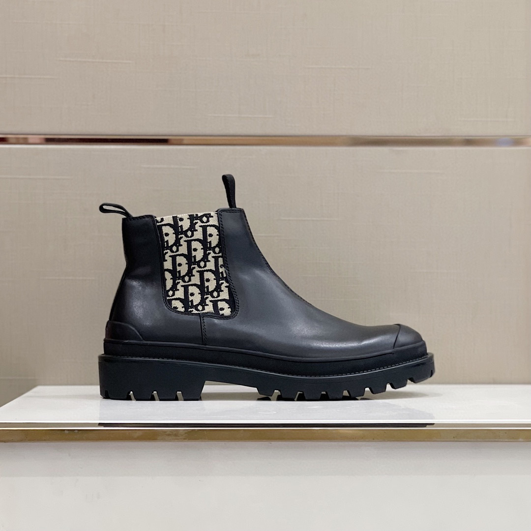 Dior Canvas Leather Martin Boots Shoes #nigo9776