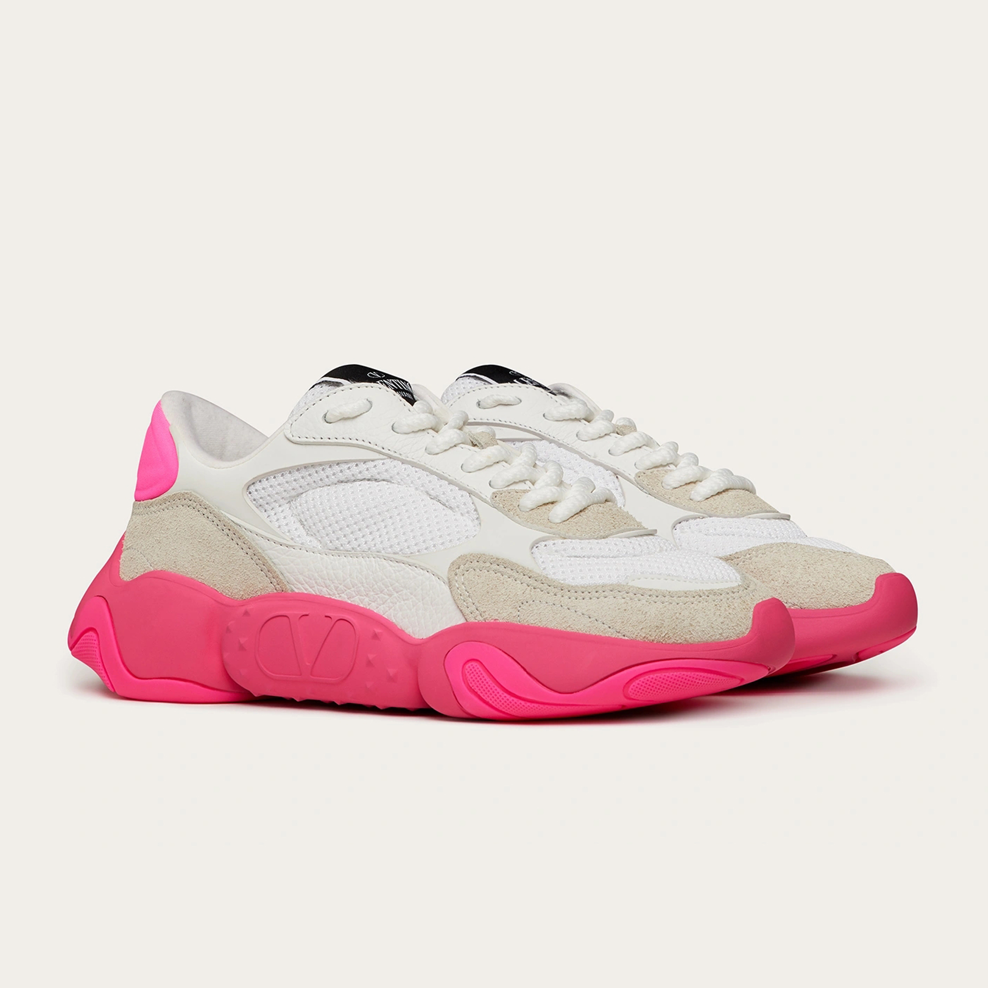 Valentino Mesh And Suede Sneakers Shoes #nigo53673