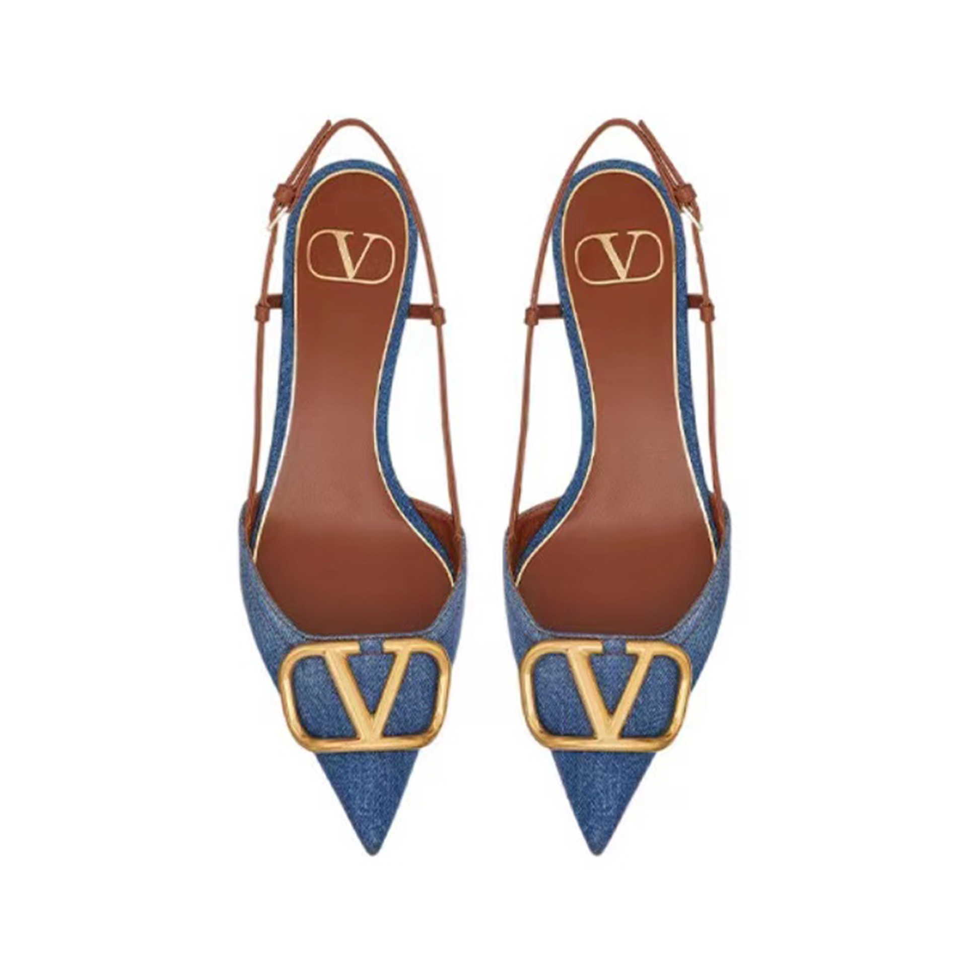 Valentino Women's Denim High Heels Shoes #nigo52228