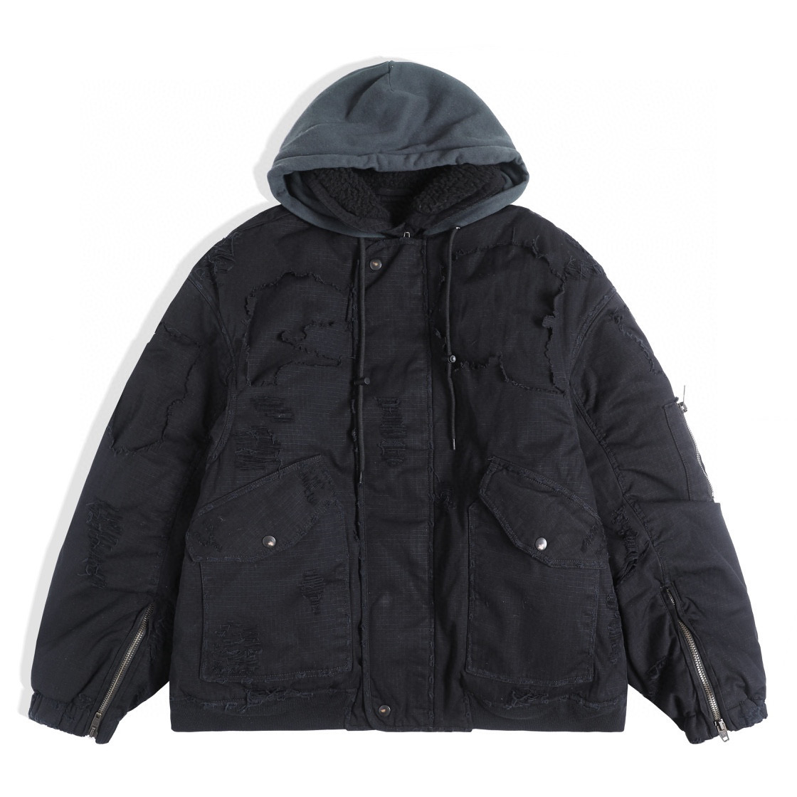 Balenciaga Old effect thick Hooded Jacket #nigo8543