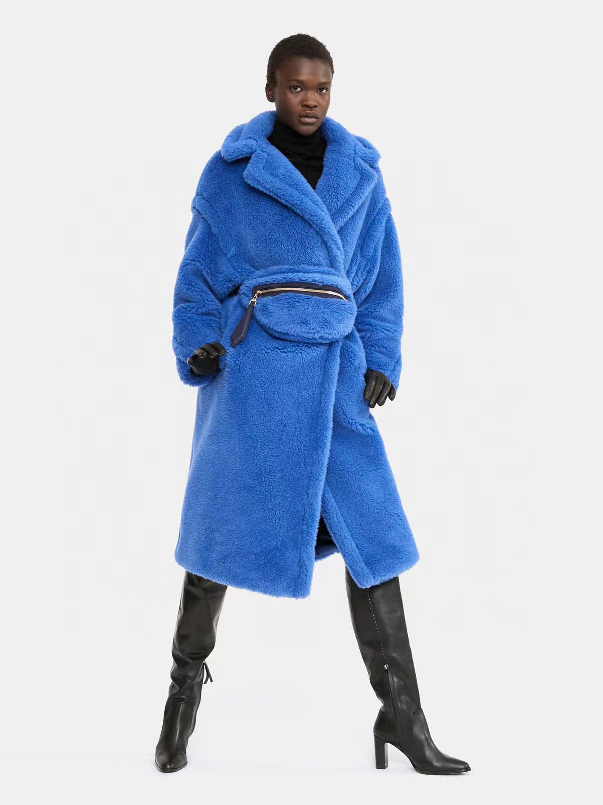 MaxMara Winter Lamb Hair Long Cute Bear Coat Jacket #nigo56316