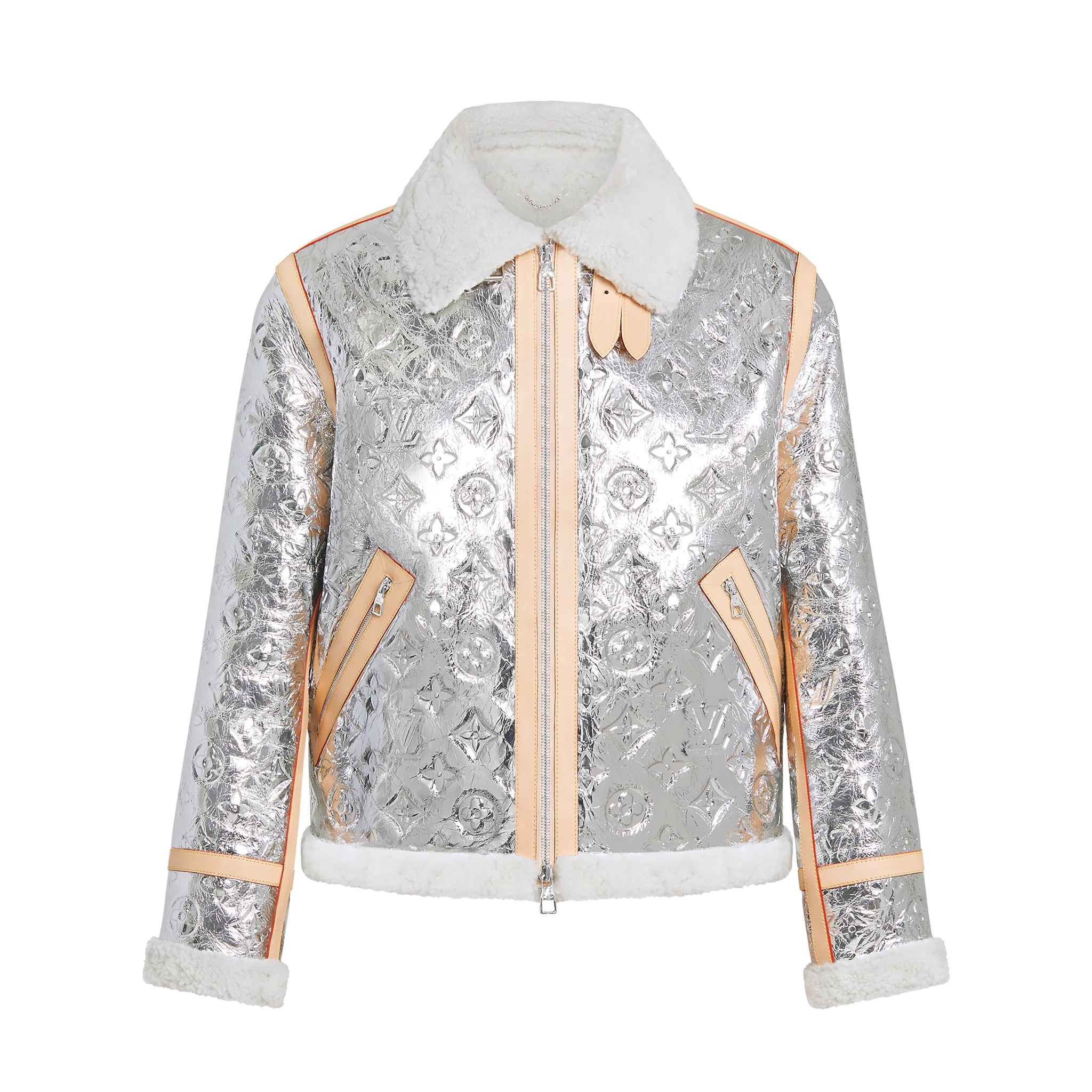 Louis Vuitton Mirror Shearing Genuine Leather Jacket #nigo6266